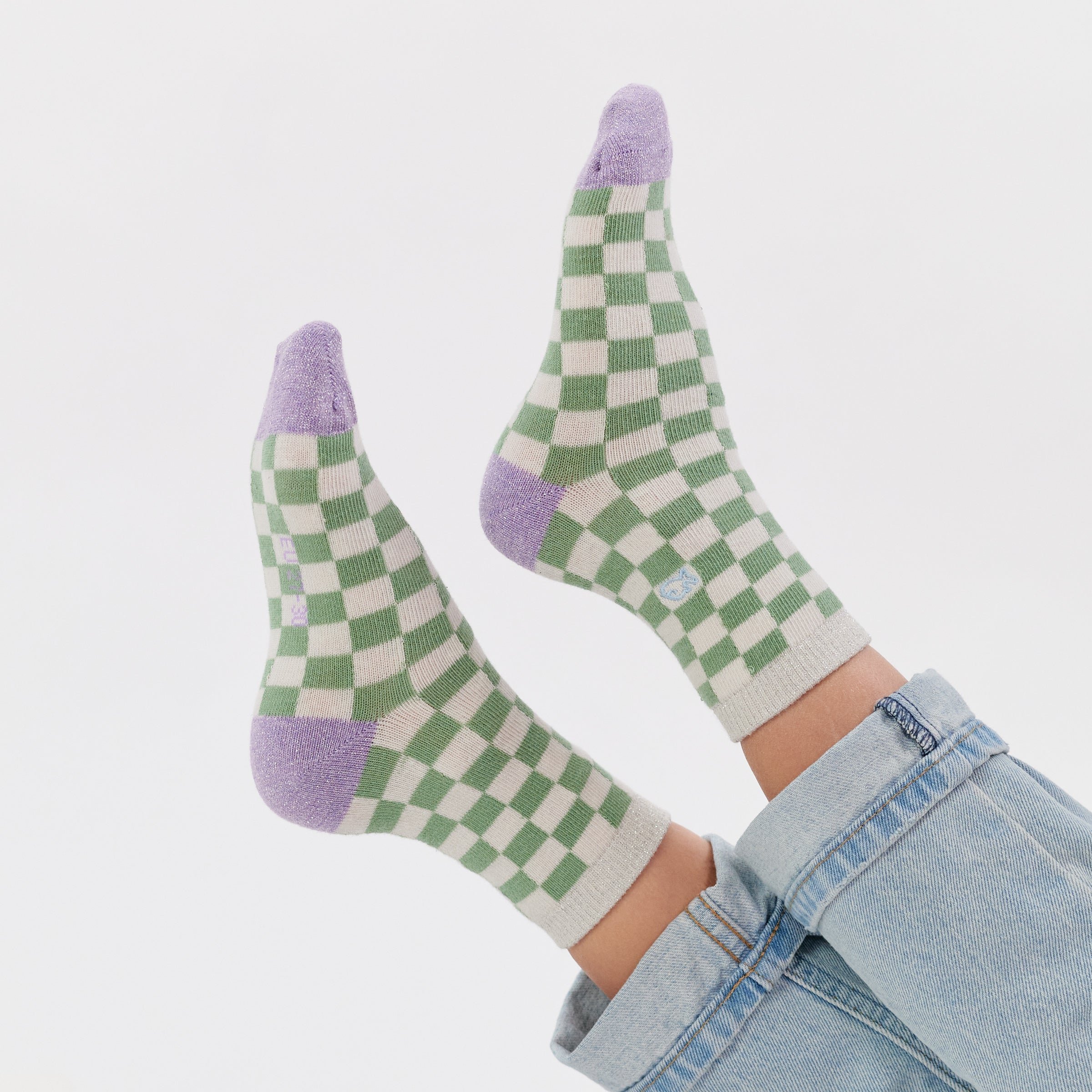 Checked socks BILLYBELT White