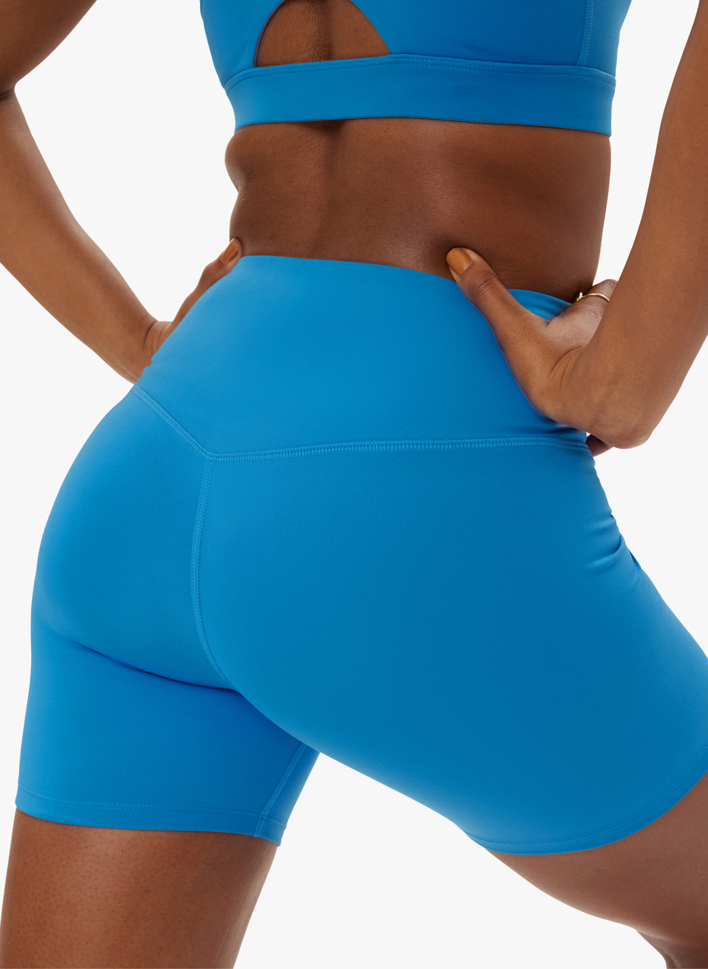 Radlerhose mit hohem Bund GIRLFRIEND COLLECTIVE Blau