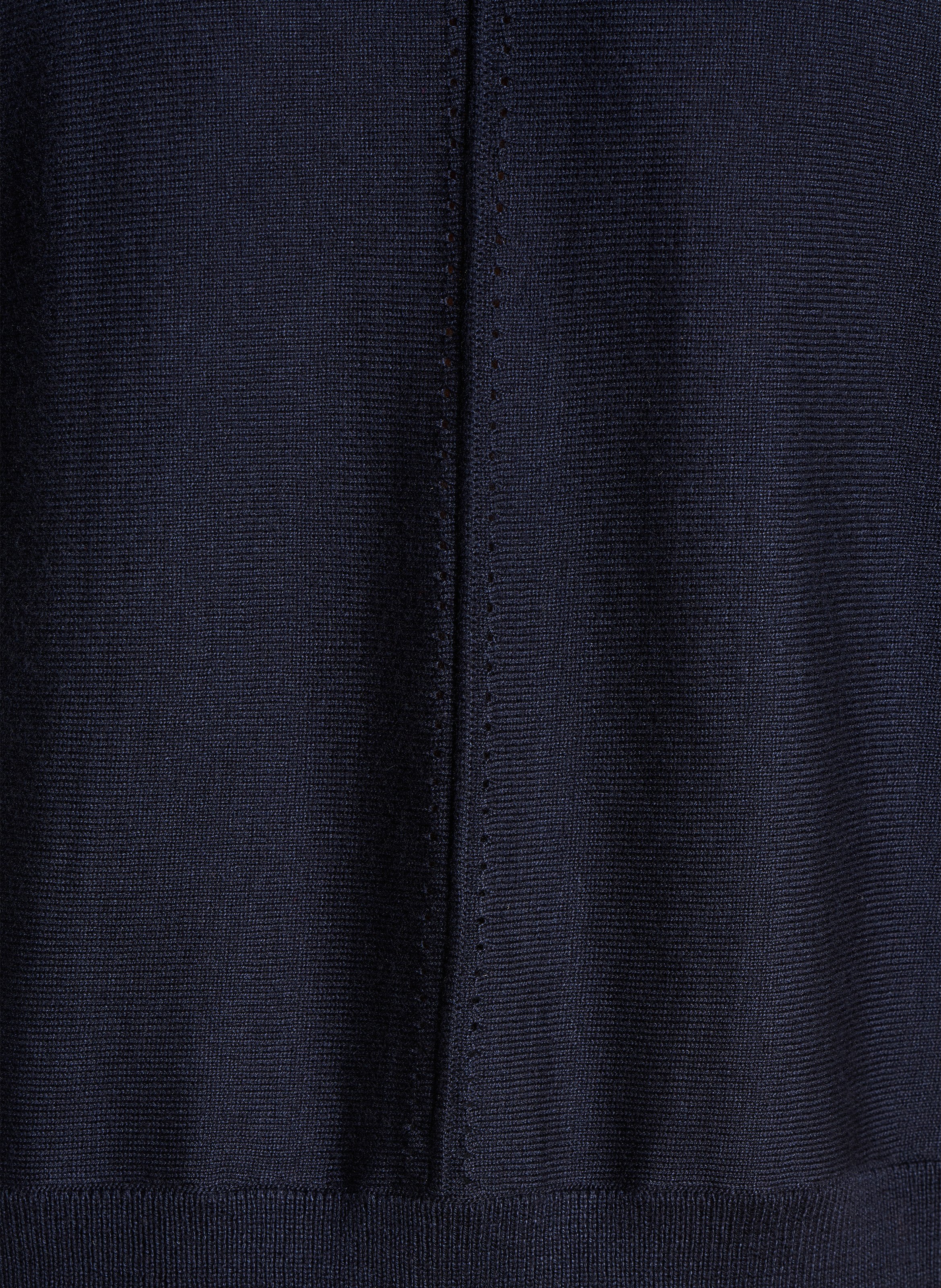 Gilet ample court maille unie Bleu