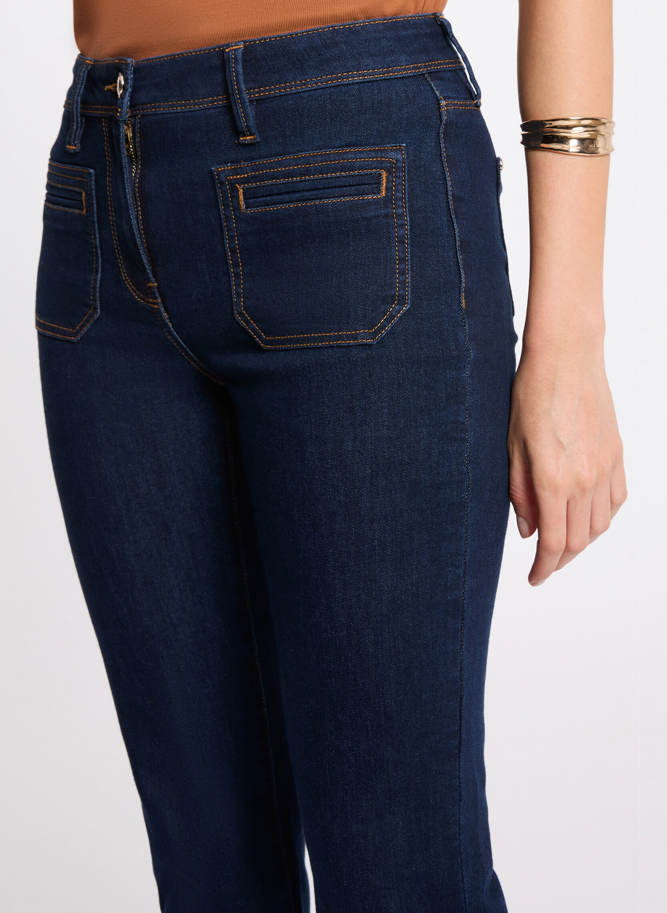 Jean brut bootcut taille mi-haute MORGAN Bleu