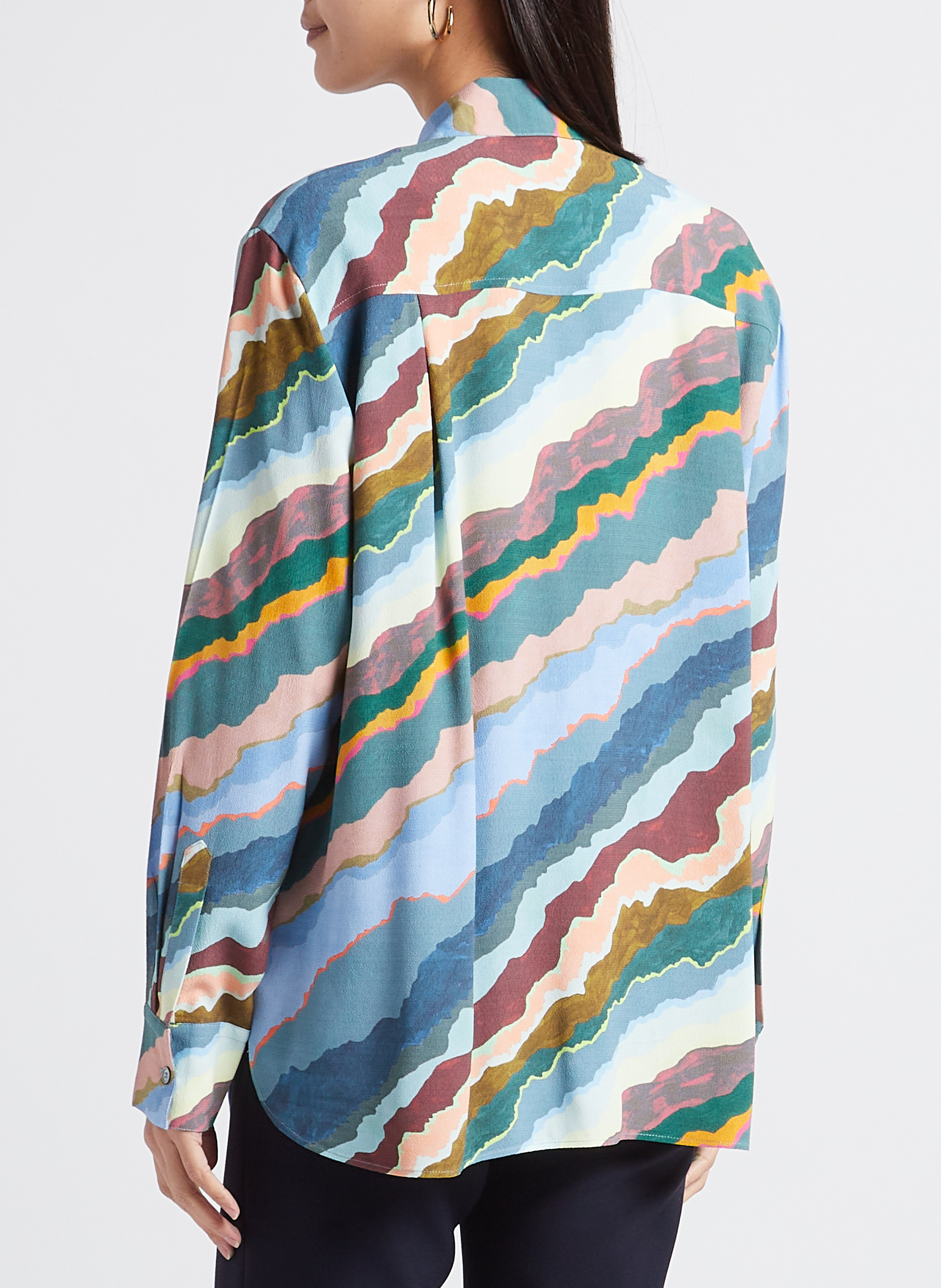 Chemise col classique droite imprimée PAUL SMITH Multicolore