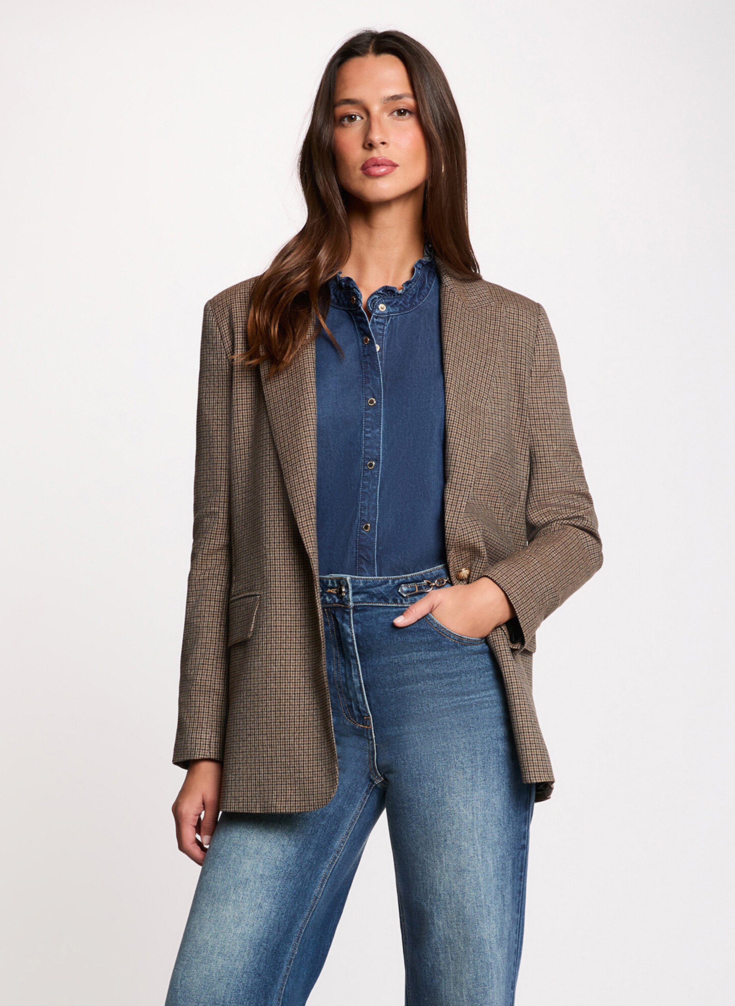 Veste tailleur ajustée imprimé MORGAN Multicolore