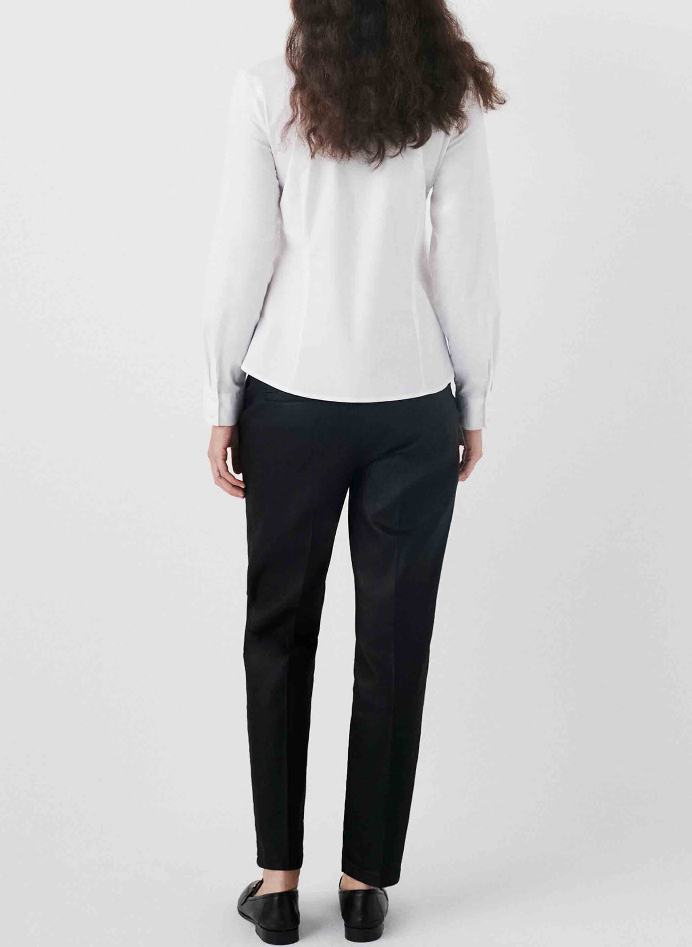 Chemise col classique en coton mélangé CAROLL Blanc