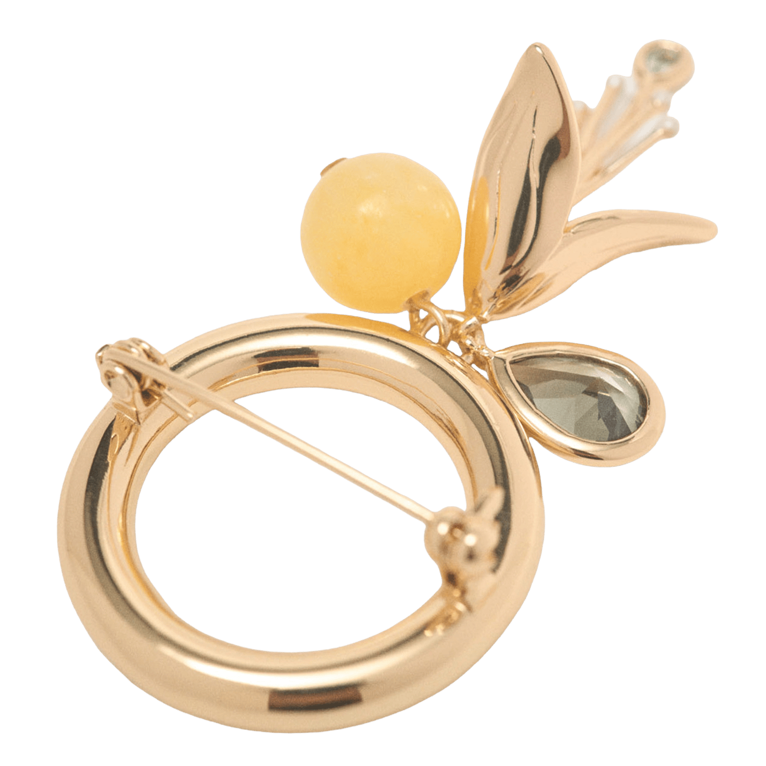 Brass brooch MAJE Golden