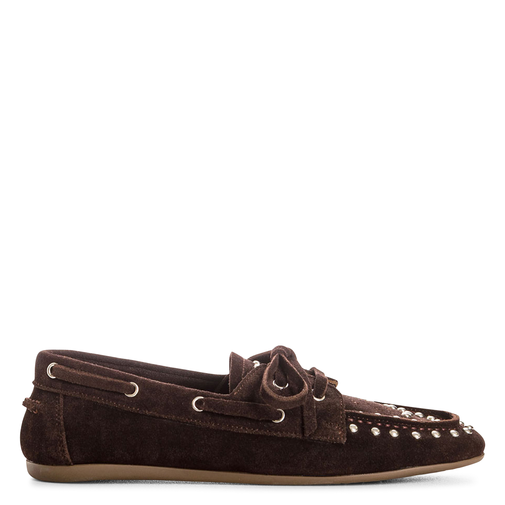Soft leather deck shoes REQINS Brown