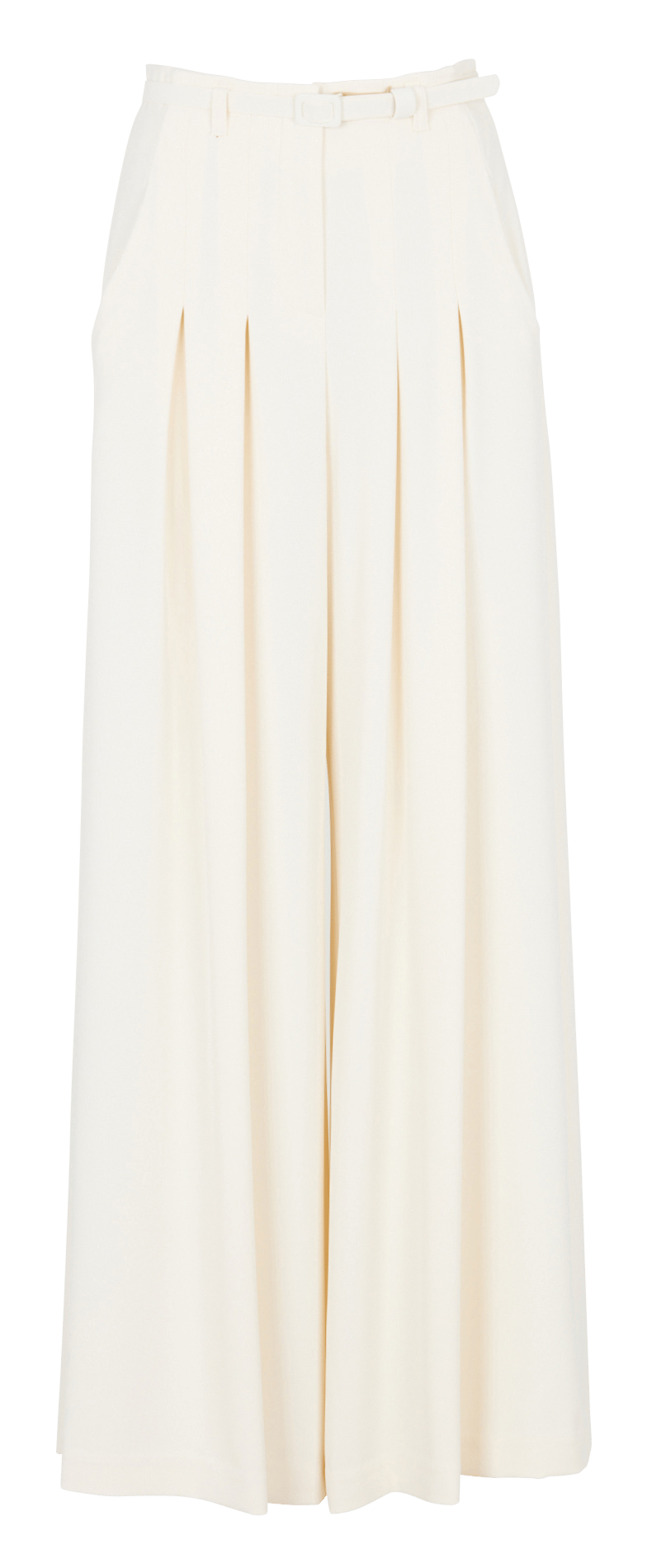 Bandplooibroek met hoge taille IMPERIAL Wit