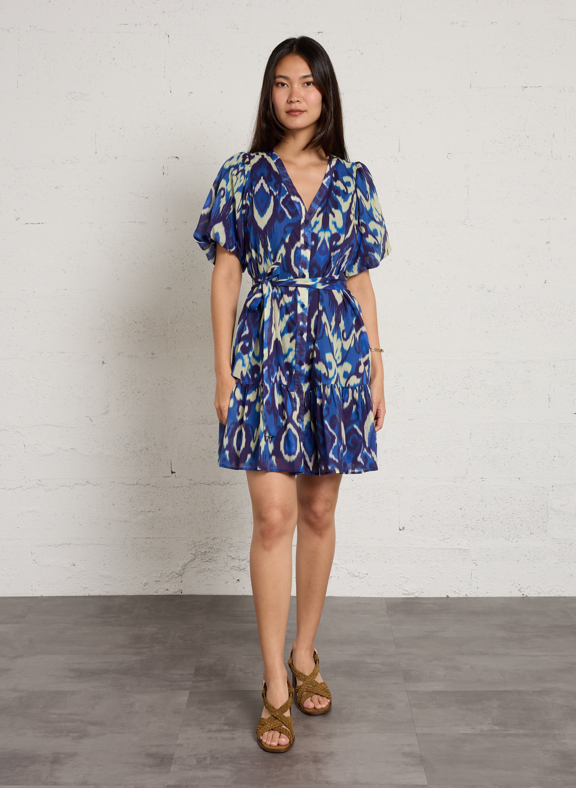 Bedrucktes Kleid SUD EXPRESS Blau
