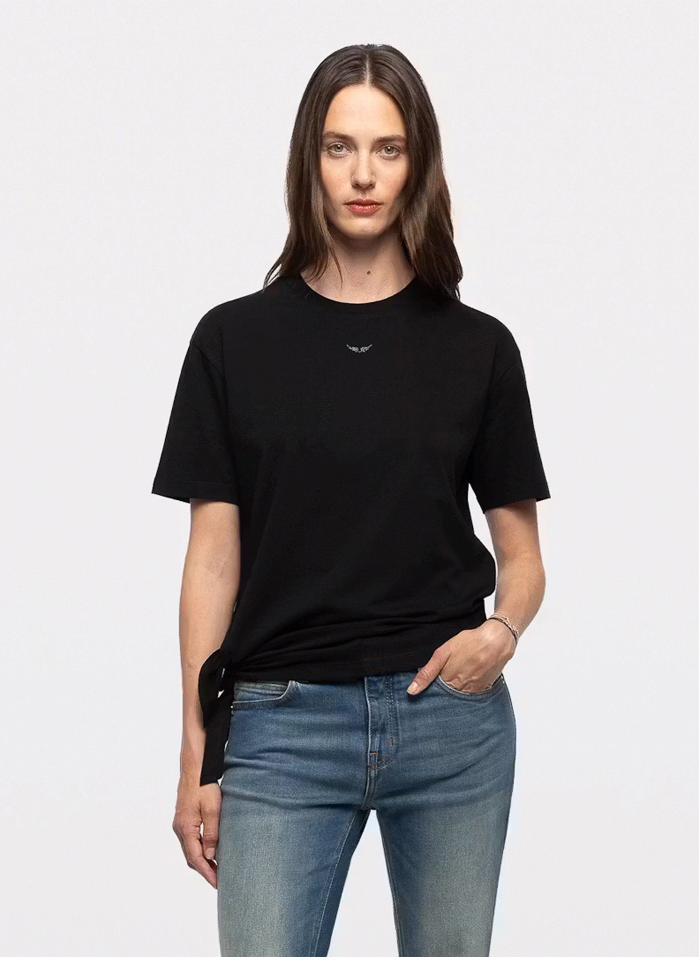 Rundhals-T-Shirt aus Baumwolle ZADIG&VOLTAIRE Schwarz