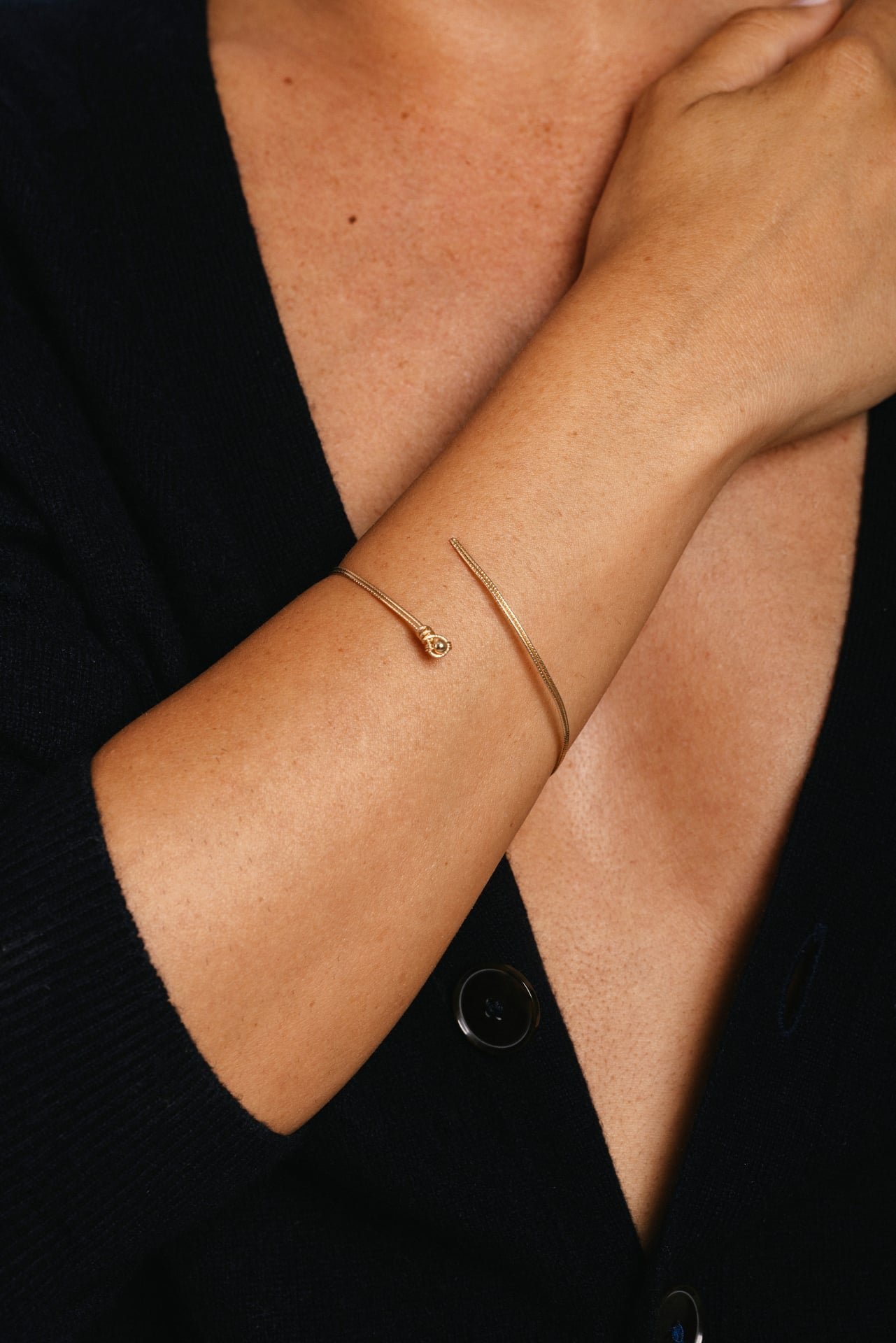 Adjustable Bangle - Sparkling YAY Golden