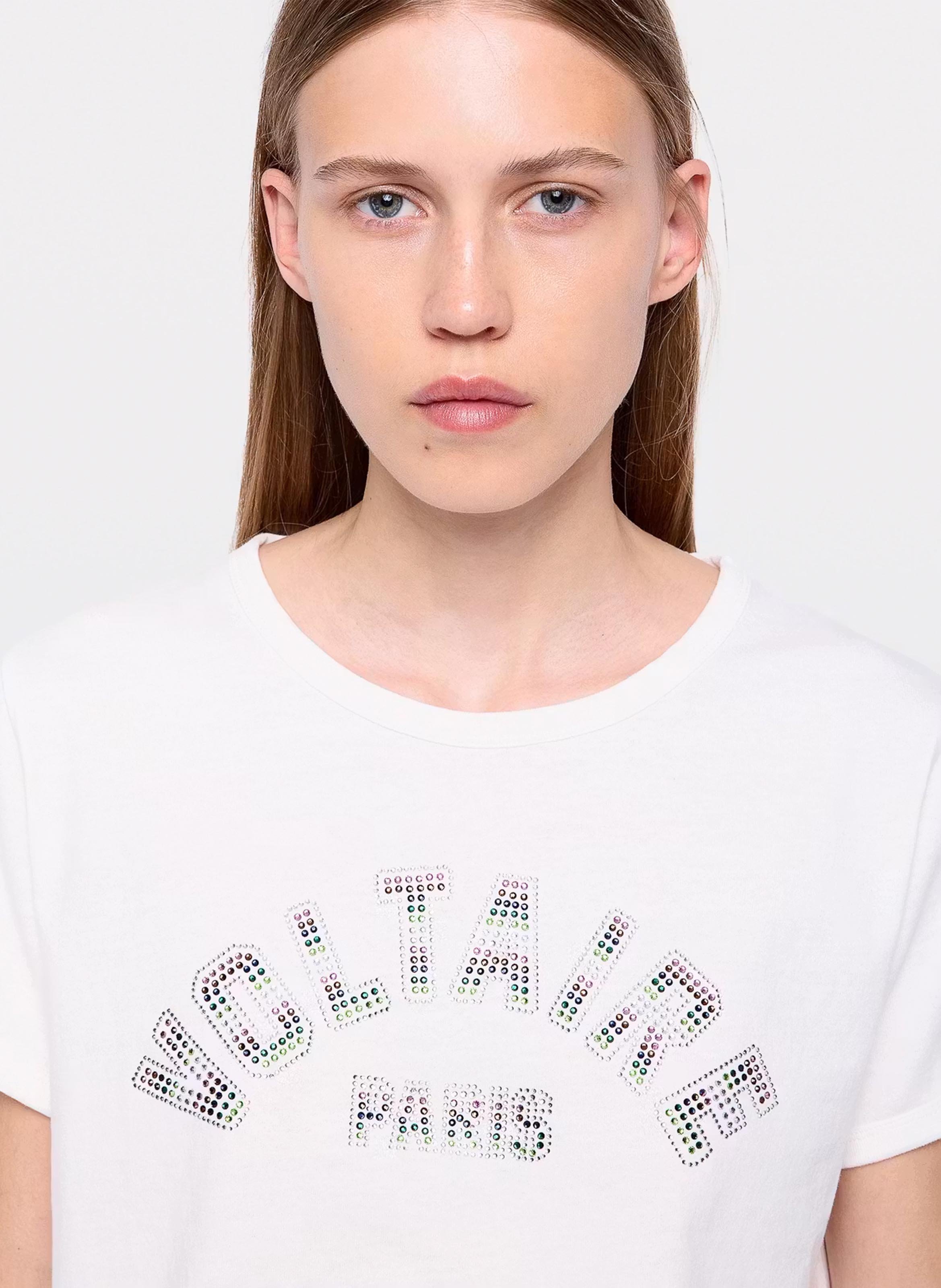 Tee-shirt col rond en coton ZADIG&VOLTAIRE Blanc