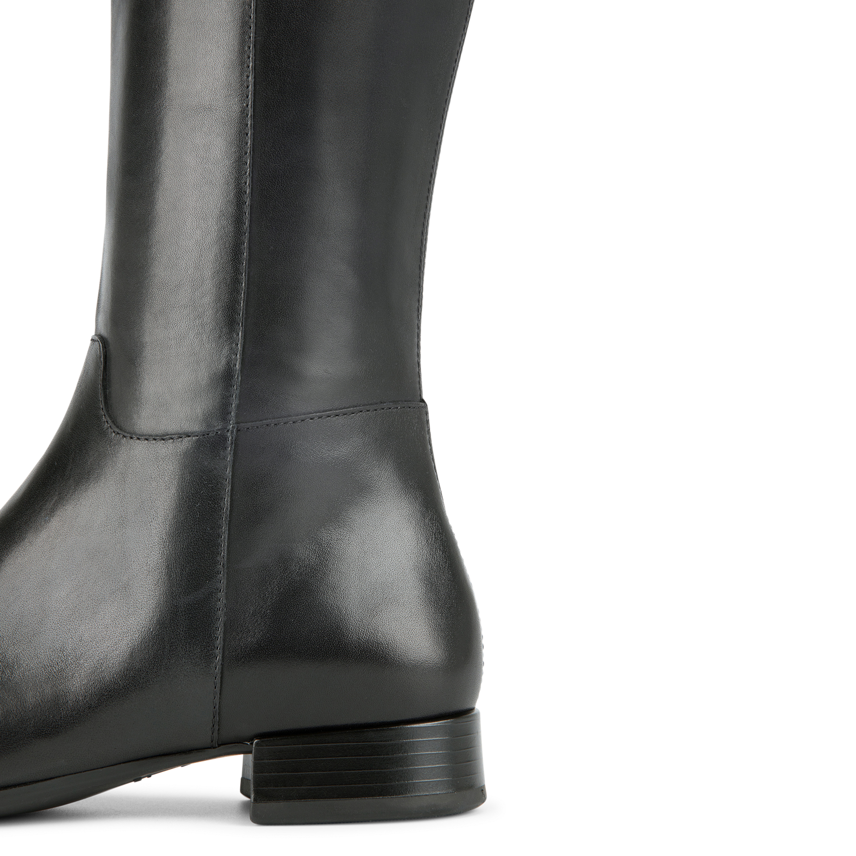 Bottes hautes à bout carré en cuir VAGABOND Noir