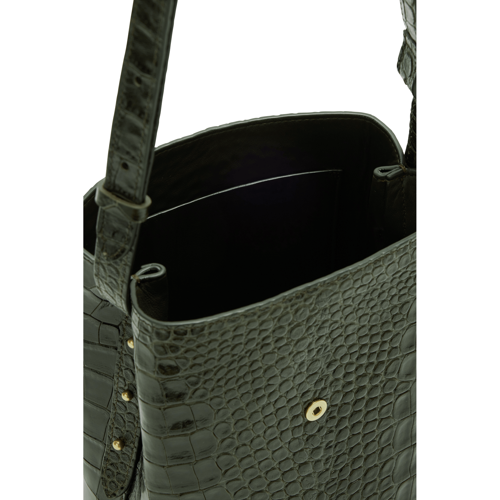 Schultertasche aus Leder SOEUR Grun