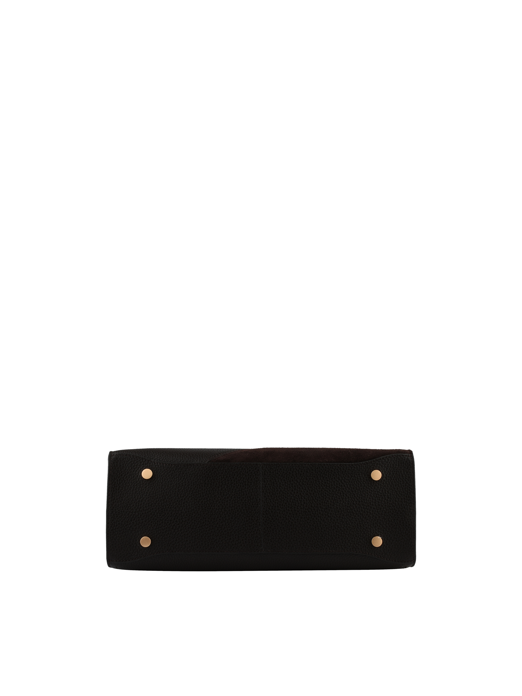 Cowhide leather handbag with a suede-effect finish POURCHET Multicolored