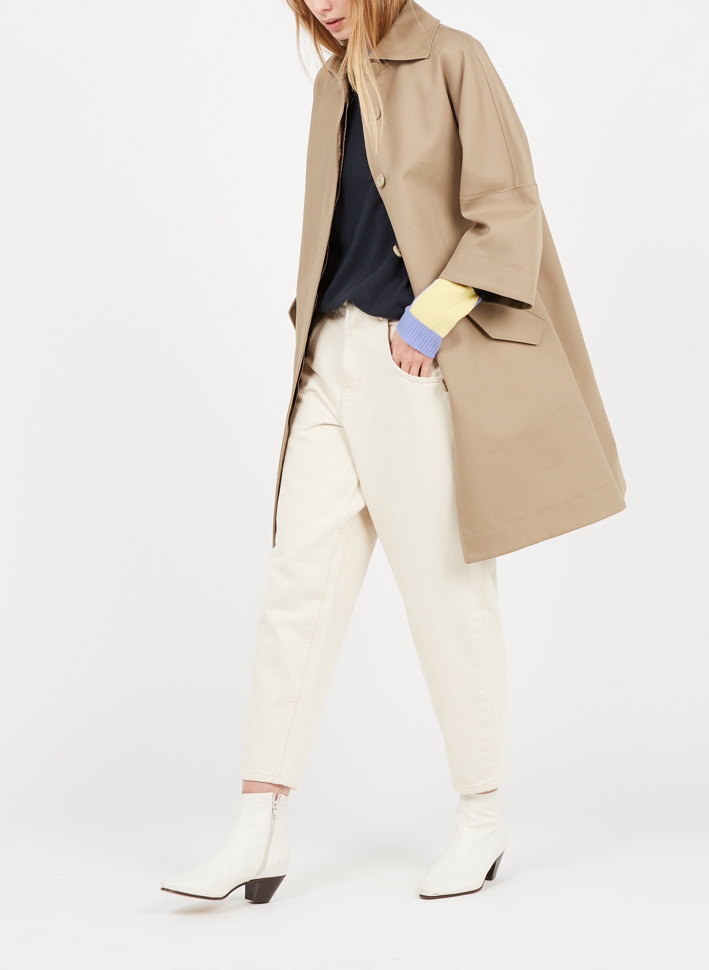 Straight cotton jeans AMERICAN VINTAGE Beige