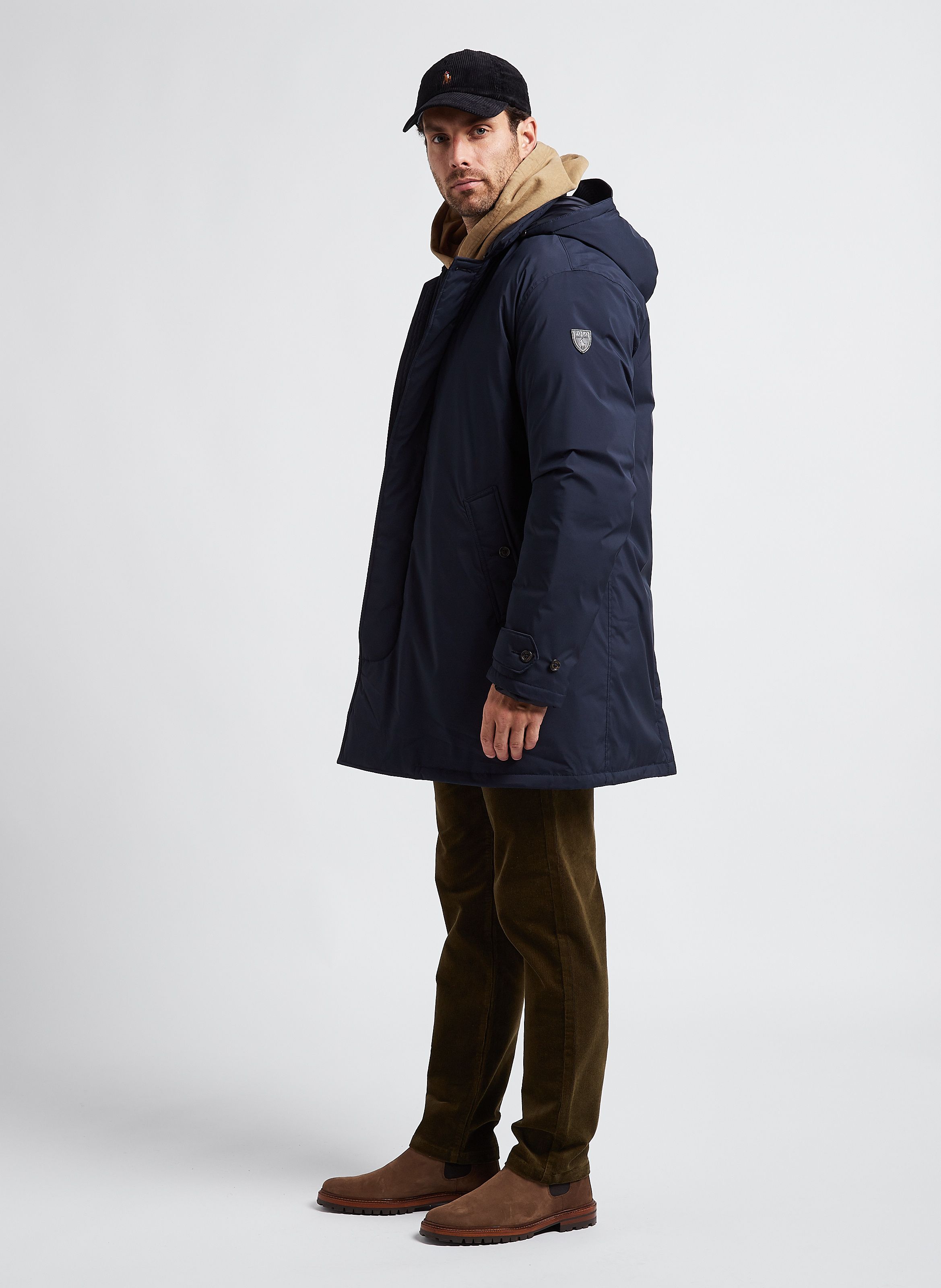 Blue Hooded coat