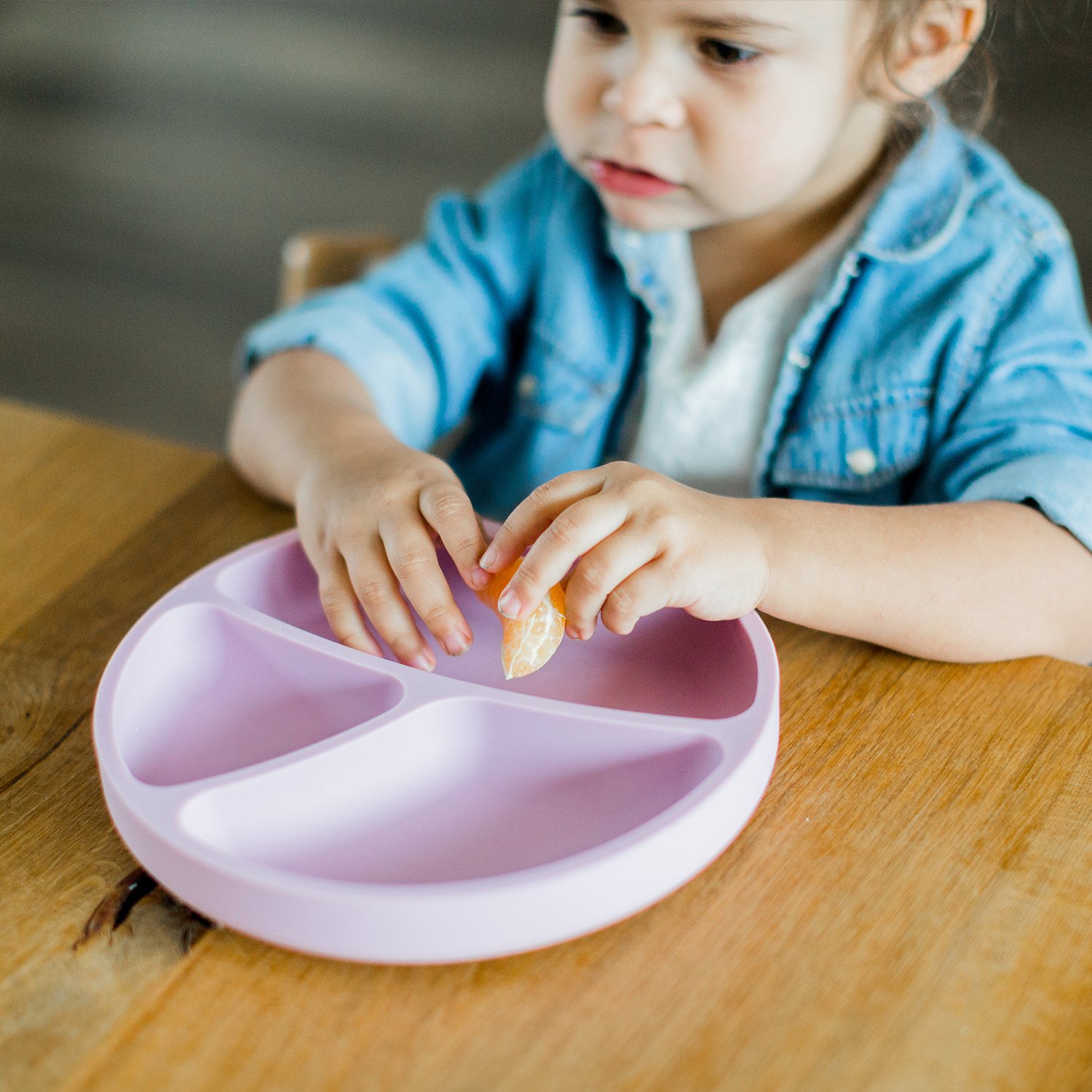 Assiette ventouse en silicone KINDSGUT Rose