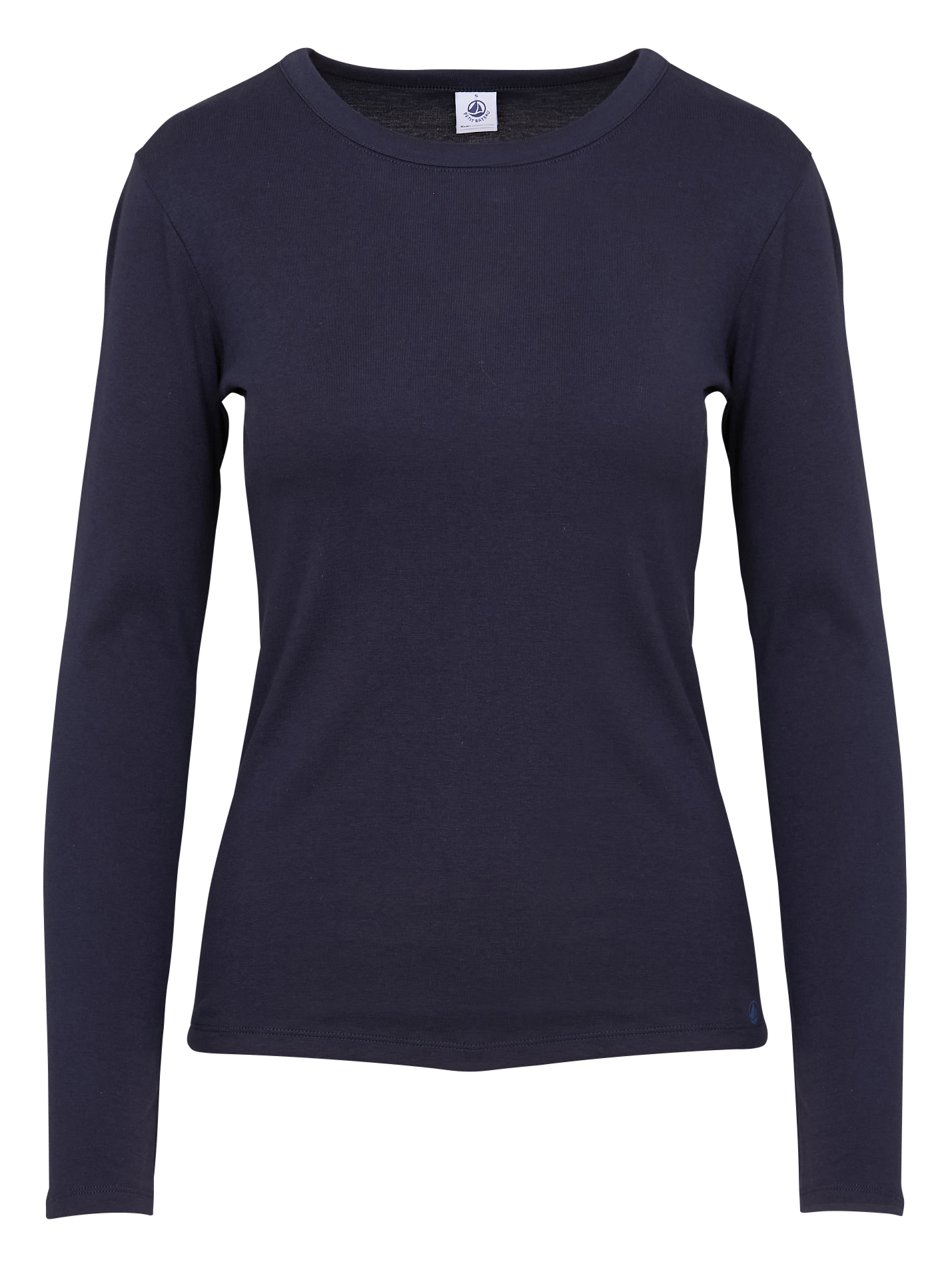 Tee-shirt col rond en coton PETIT BATEAU Bleu