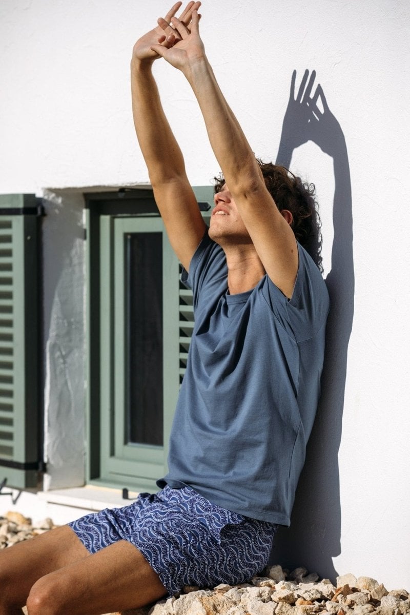 Short-sleeved T-shirt with round neckline APNEE Grey