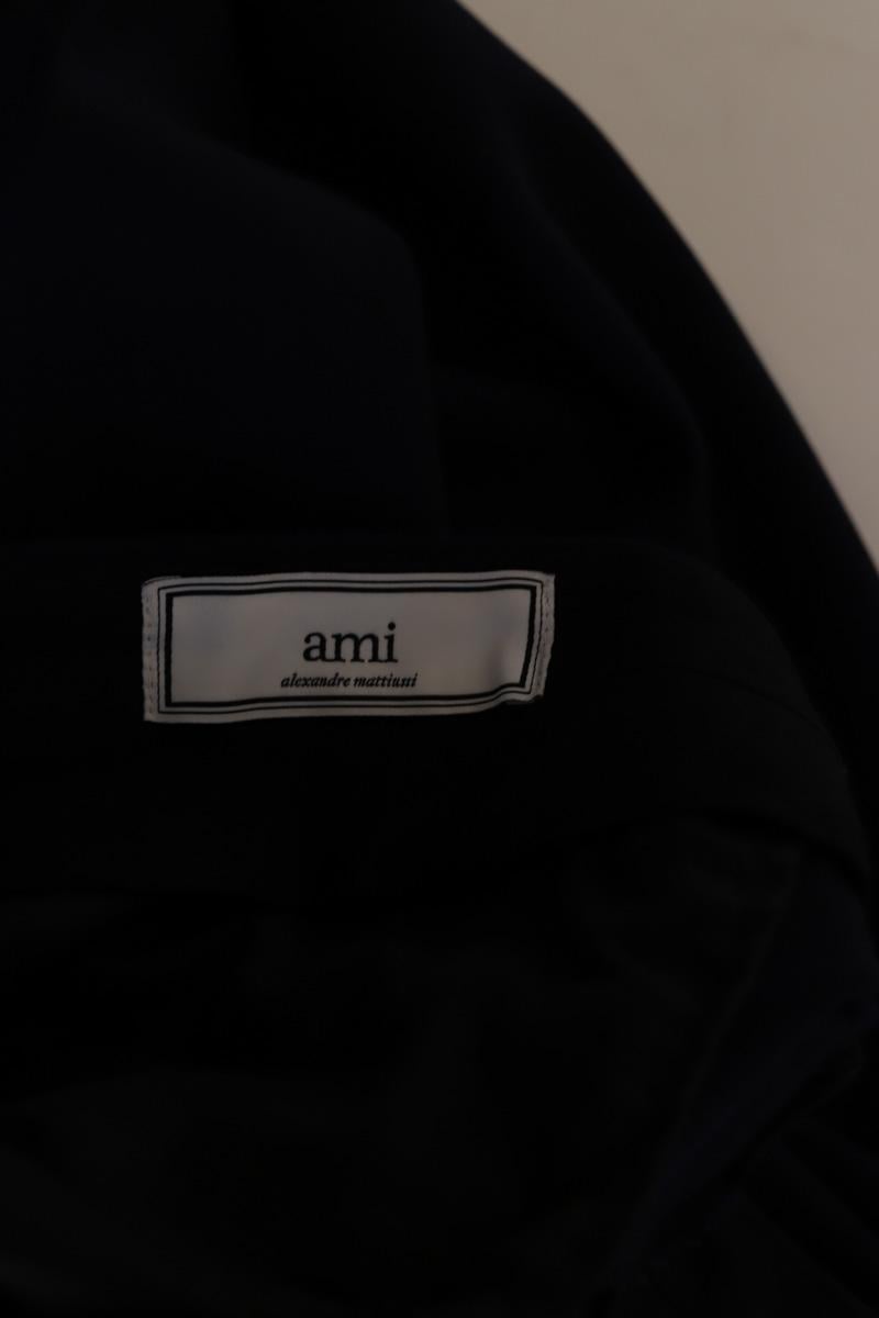 Bandol straight woollen trousers AMI PARIS - Seconde Main Blue