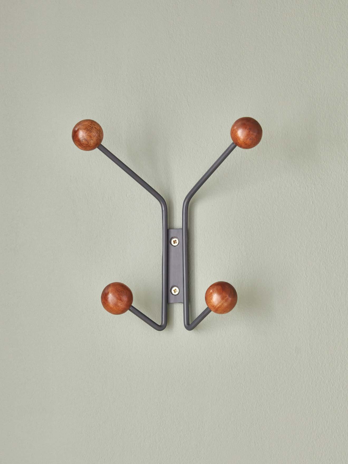 Wood and metal coat hook with 4 balls CYRILLUS Brown