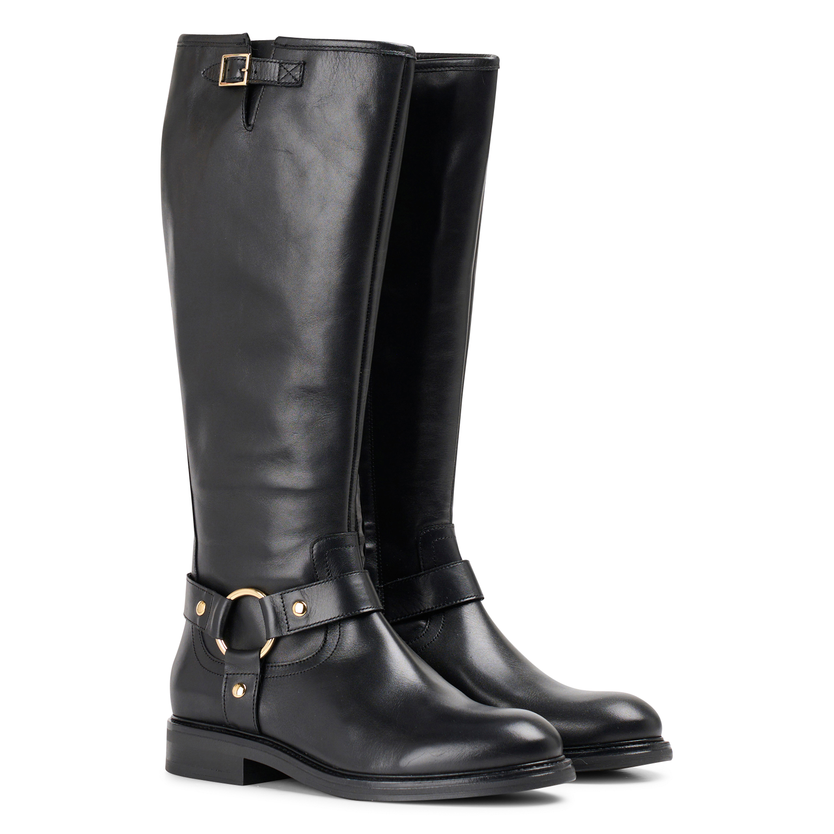 Laars met leren bandjes BILLI BI Zwart