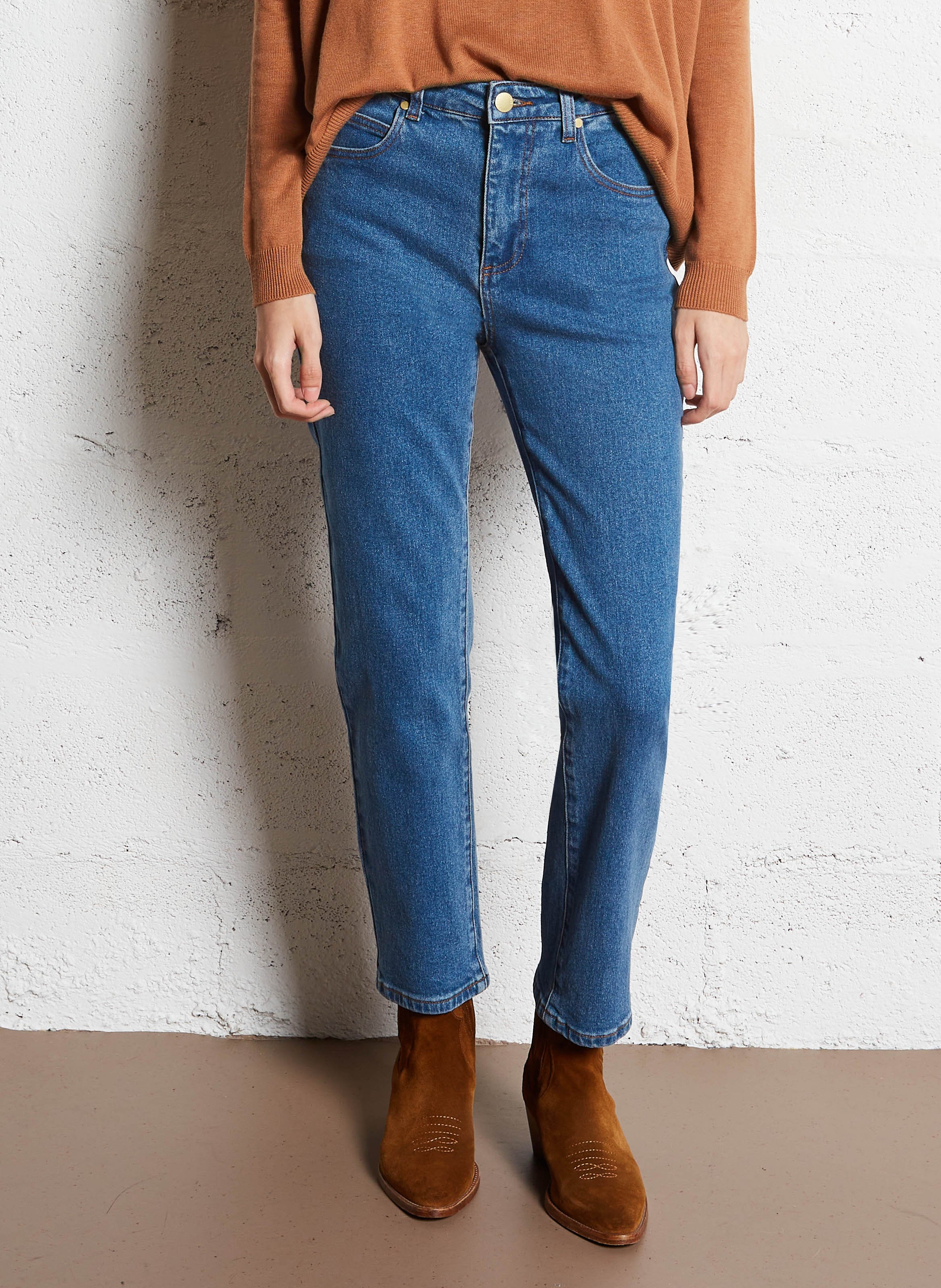 Jean droit en coton mélangé LA PETITE ETOILE Bleu