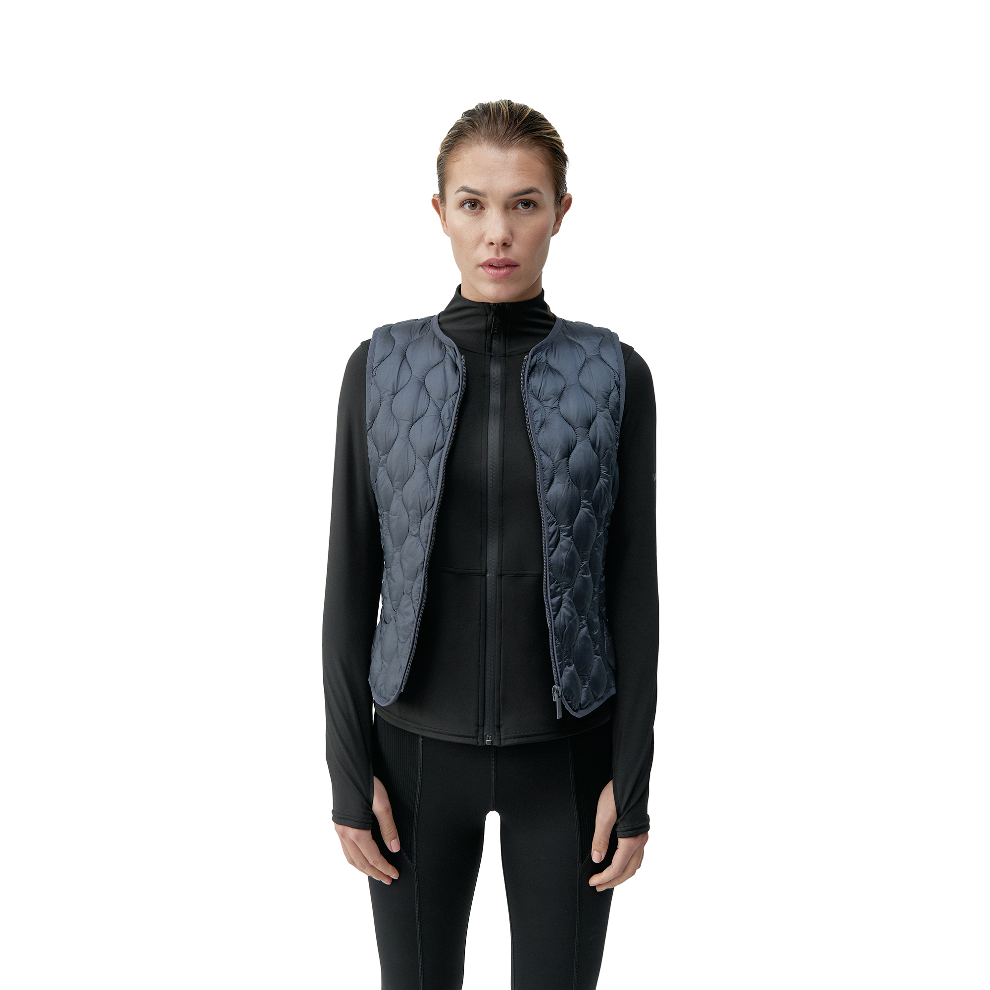 Sporty vest with zipper BORN LIVING YOGA Grey