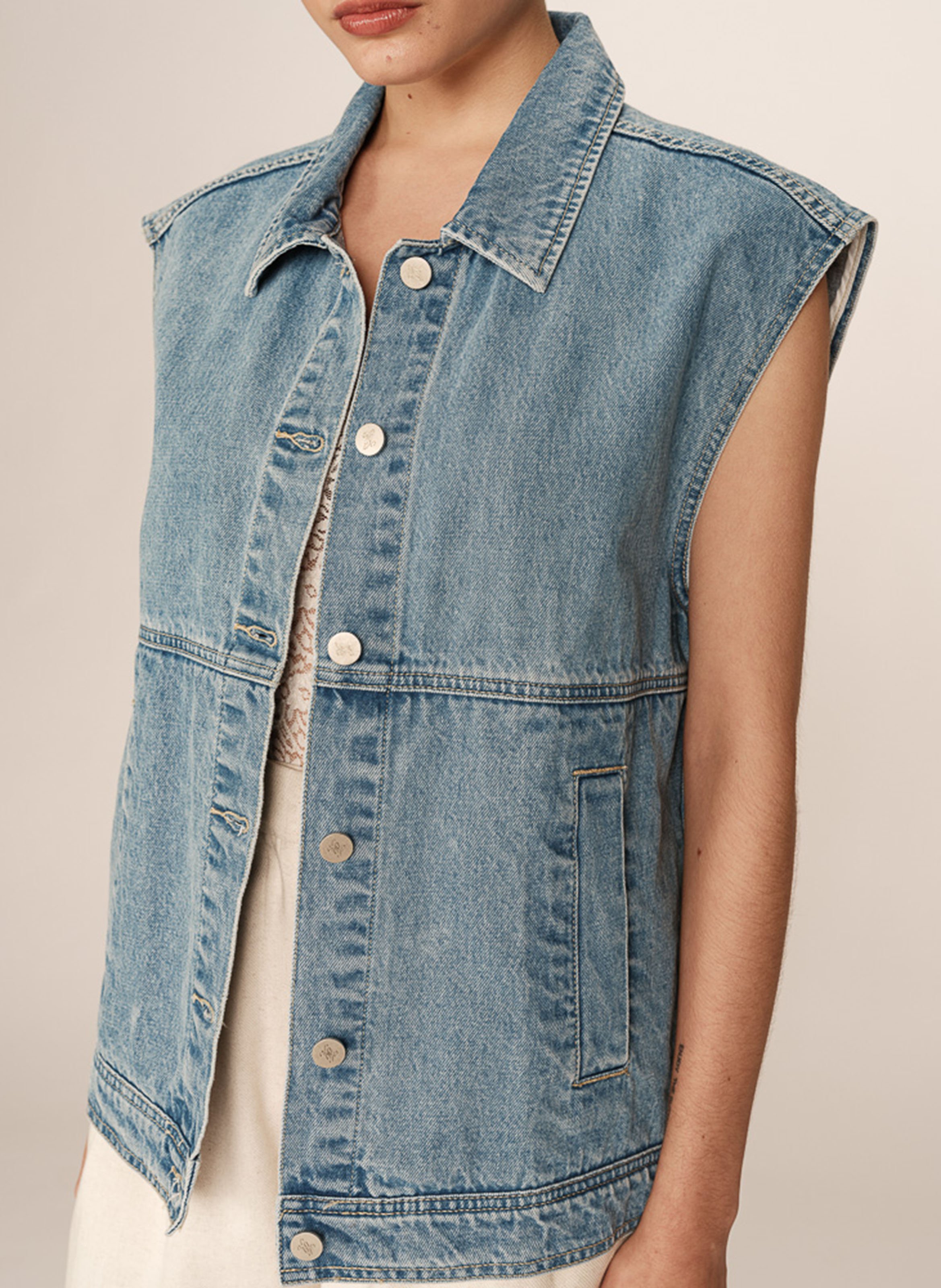 Oversized cotton jacket GRACE ET MILA Blue