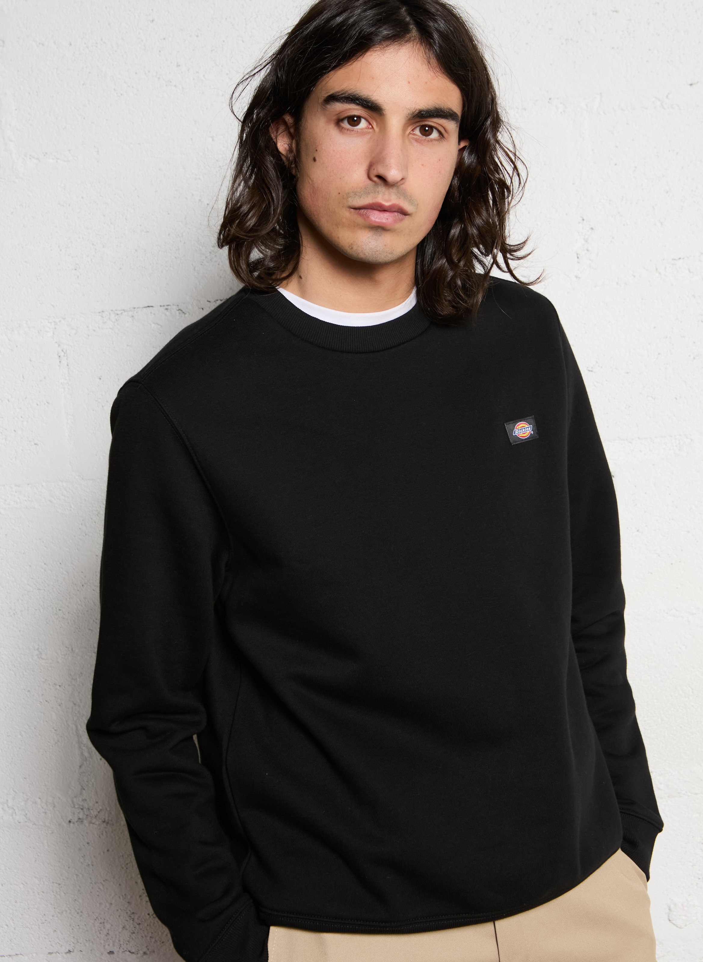 Rechte sweater met ronde hals | katoenblend DICKIES