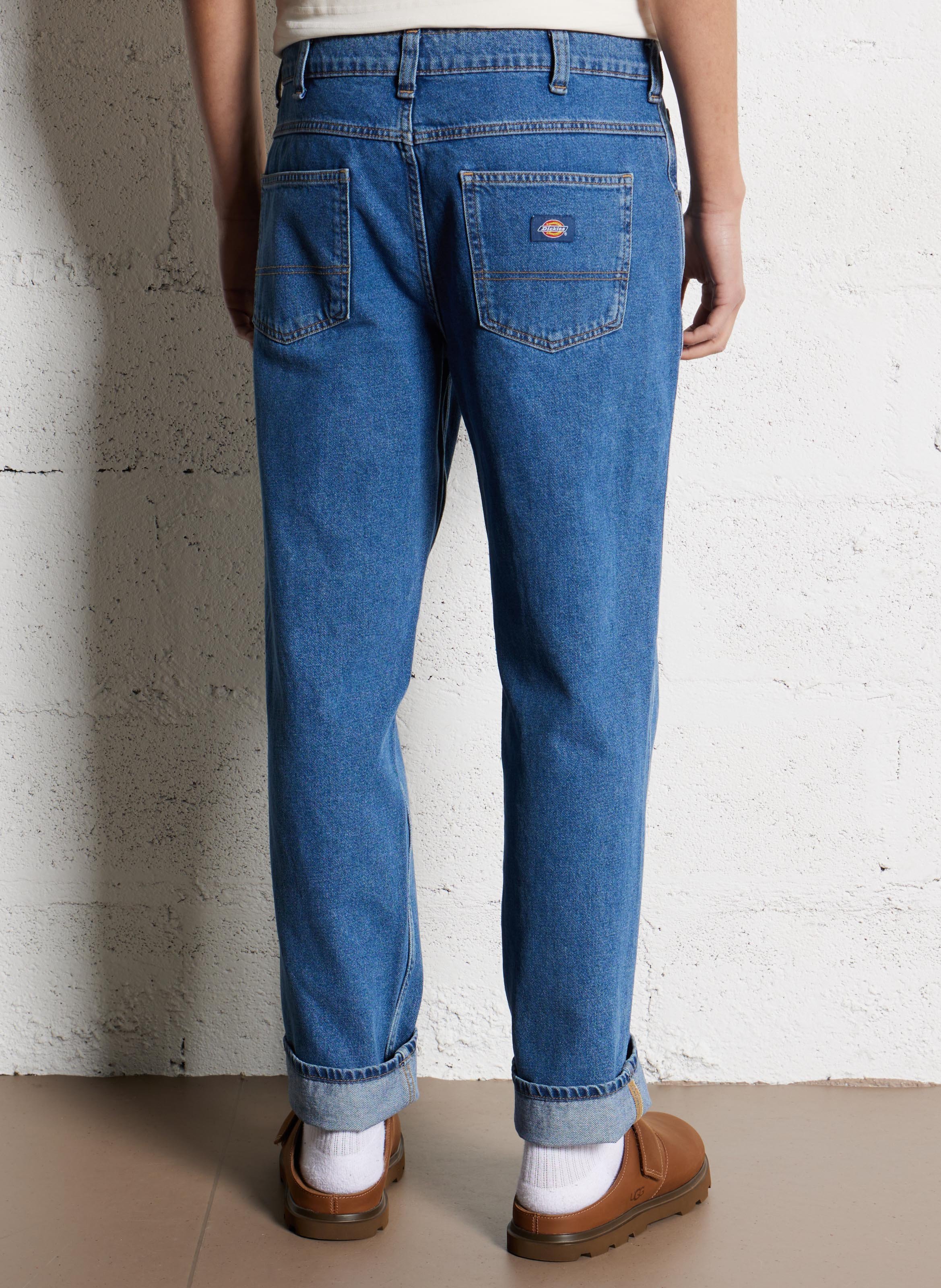 Cotton straight jeans DICKIES Blue