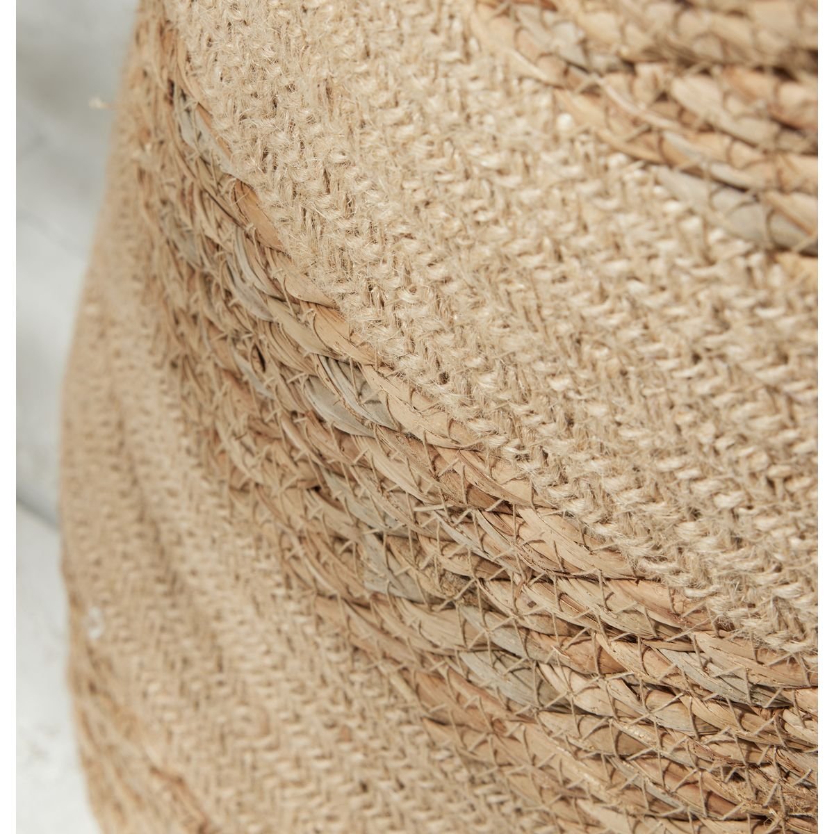 Round storage basket in jute FACTORY Beige