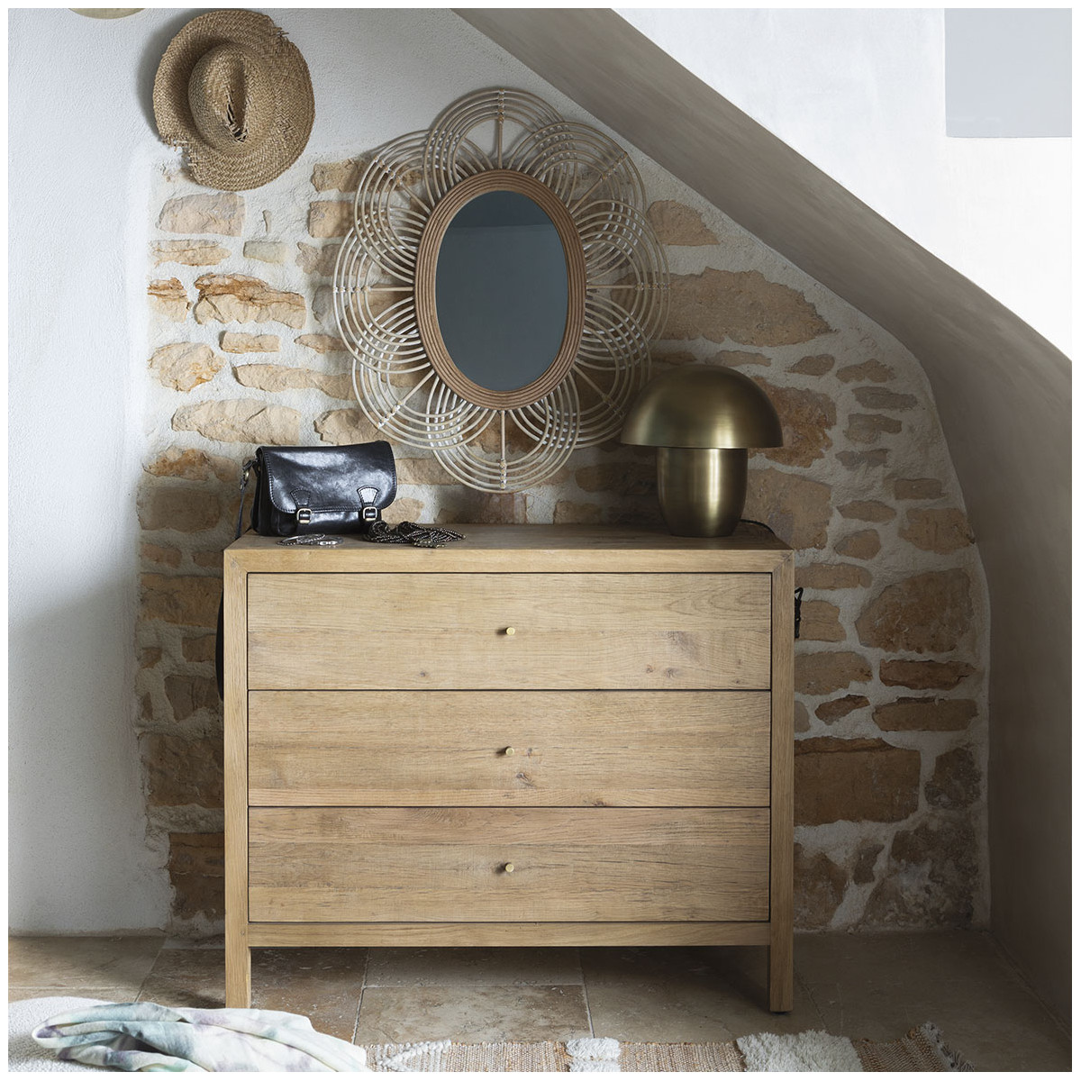 Metal lamp BLANC D'IVOIRE Golden