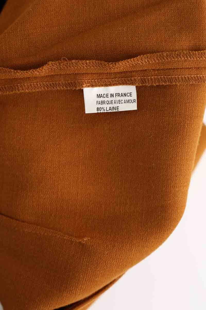 Pantalon droit en laine MODETROTTER - Seconde Main Marron