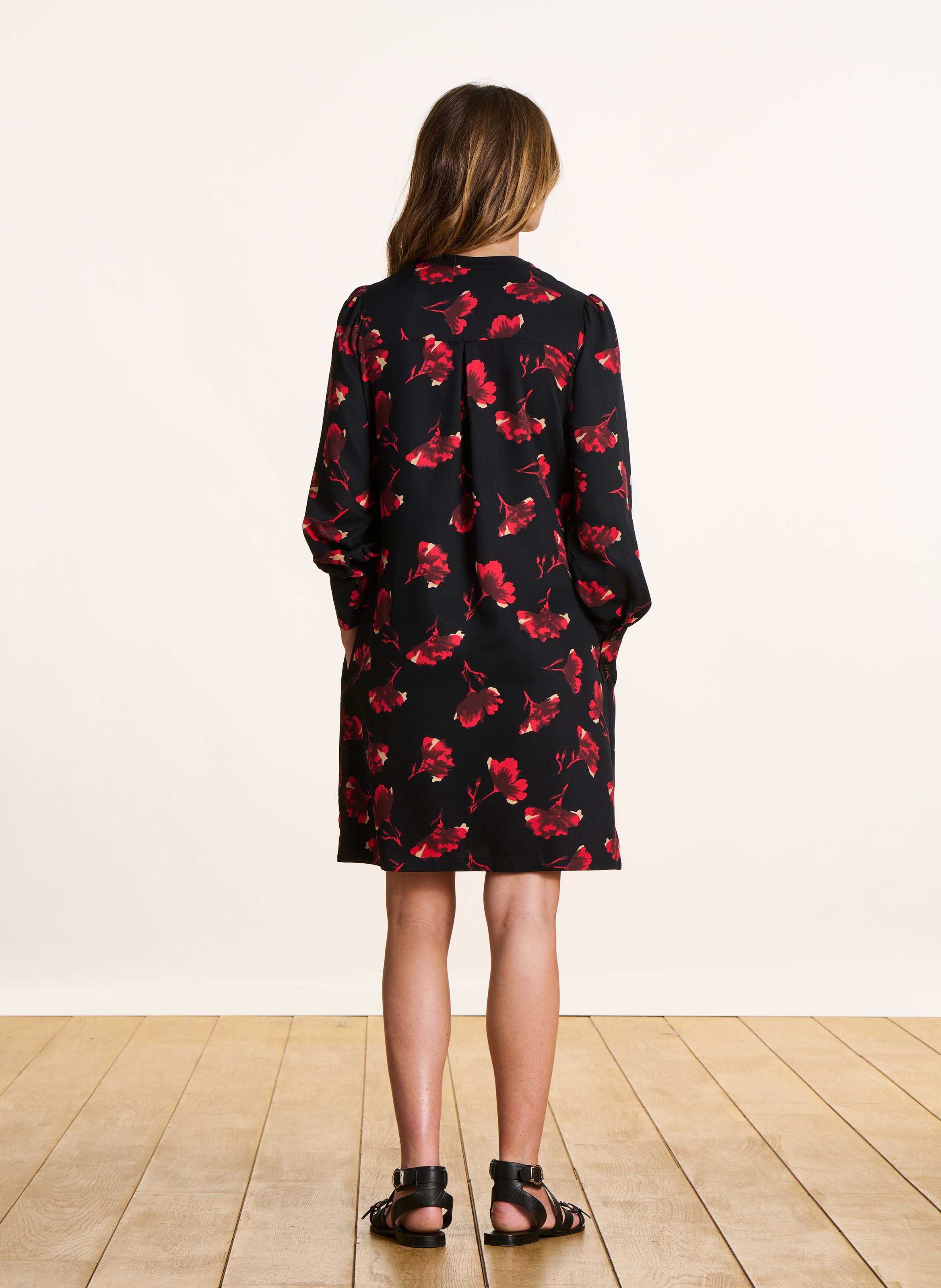 Robe courte col tunisien imprimée LA FEE MARABOUTEE Multicolore