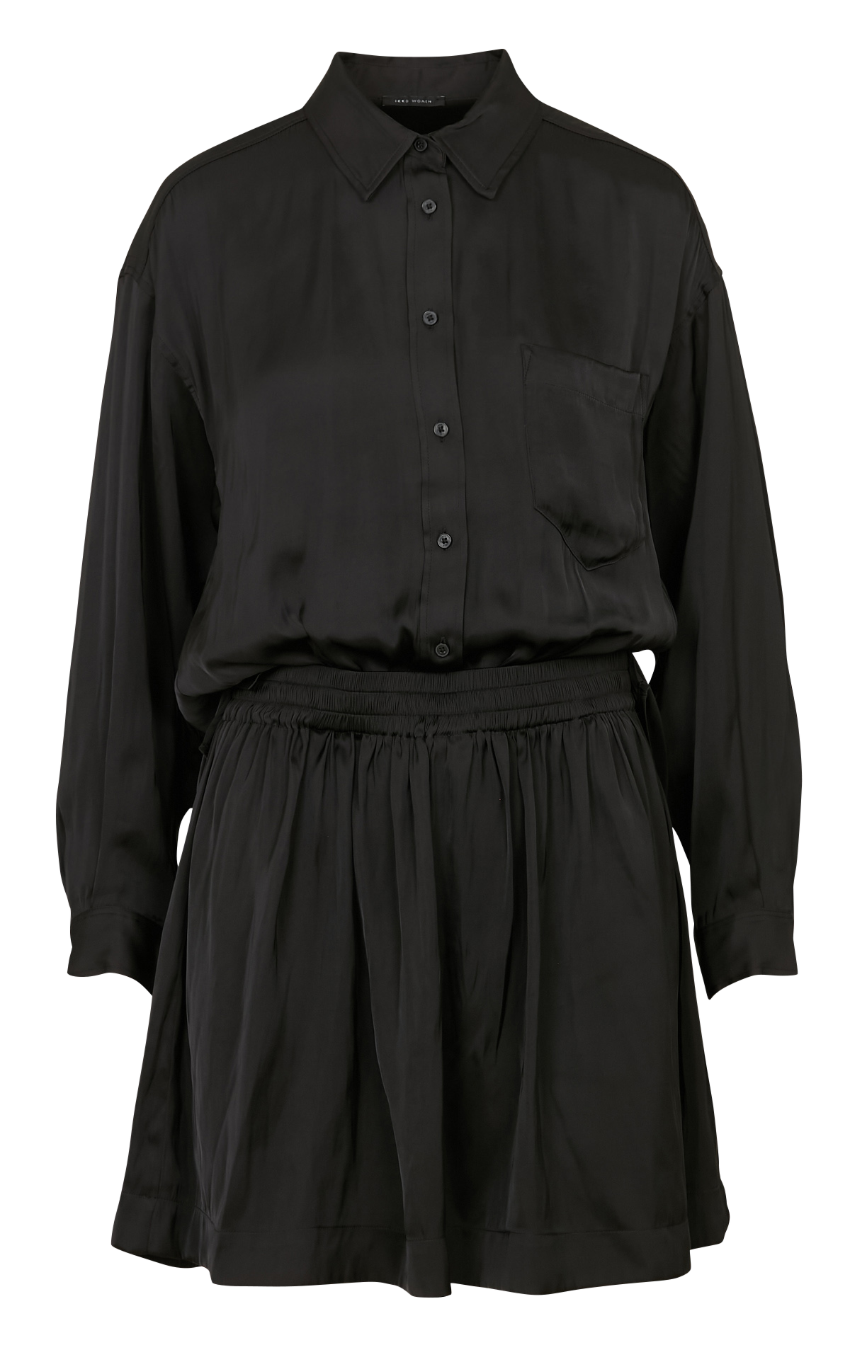 Short satin dress IKKS Black