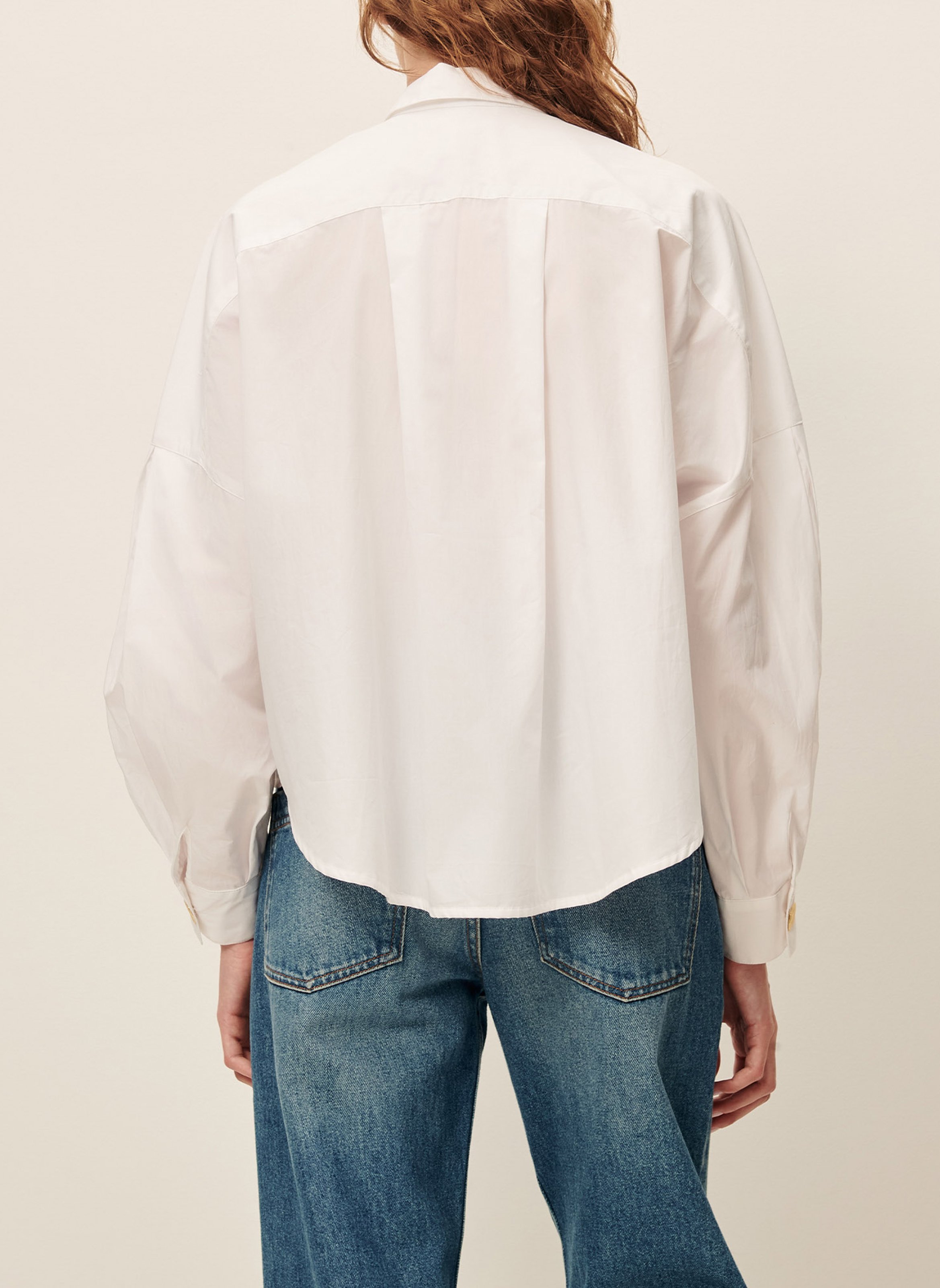 Chemise col classique en coton SESSUN Blanc