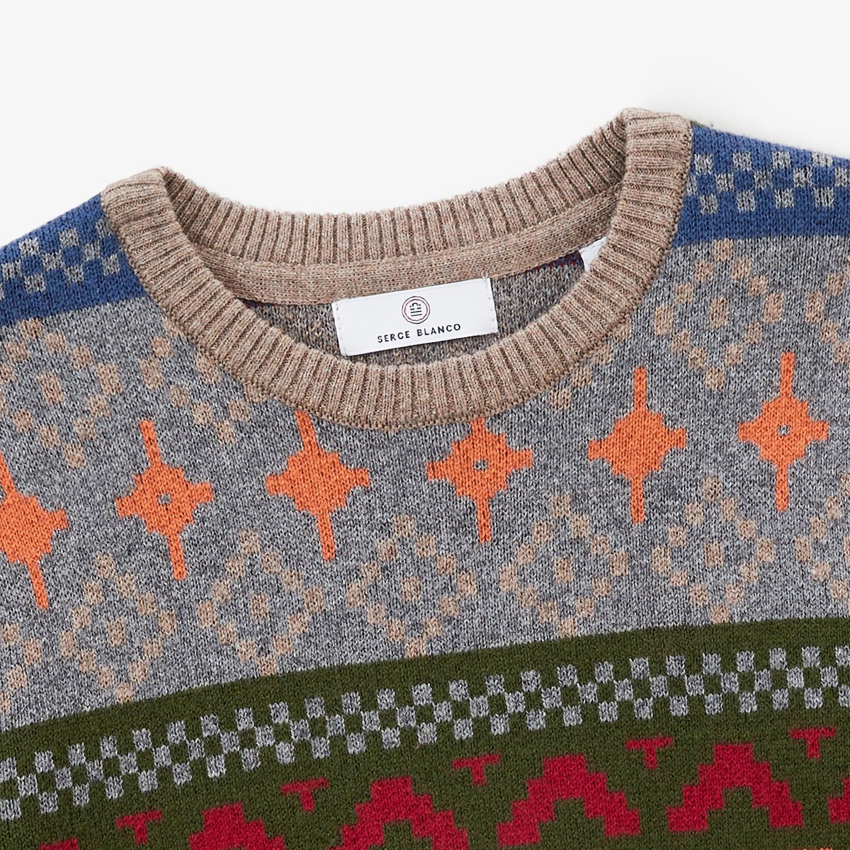 Junior jacquard patterned sweater SERGE BLANCO Multicolored