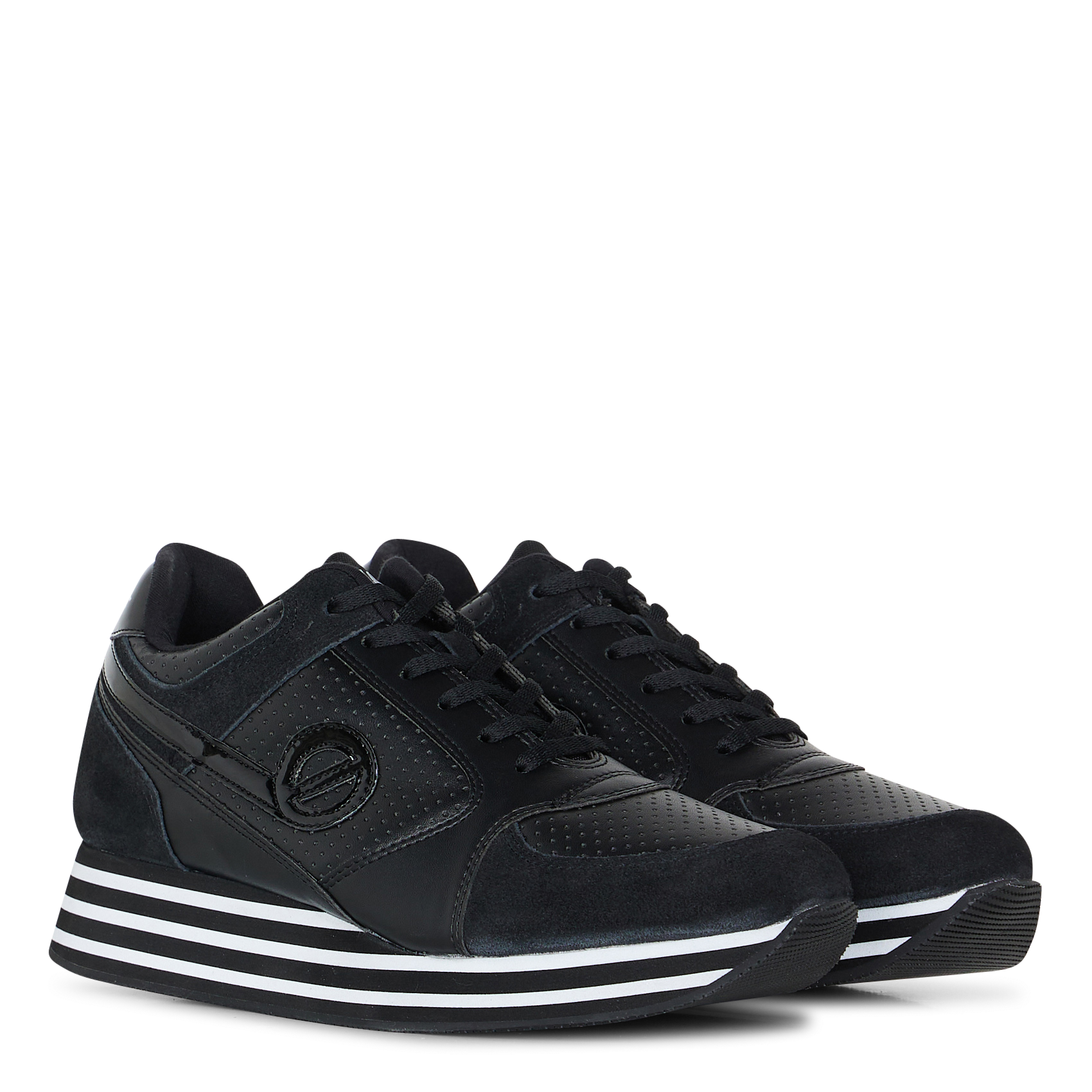 Zapatillas bajas de dos materiales NO NAME Negro