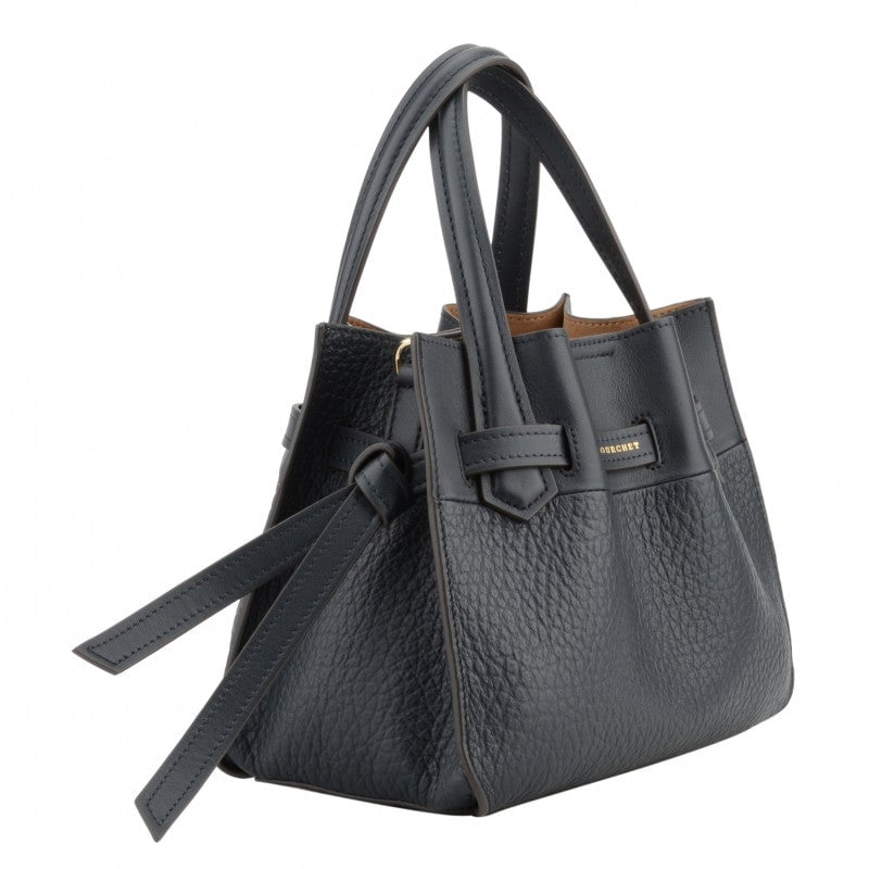 Handbag - cowhide leather POURCHET Blue