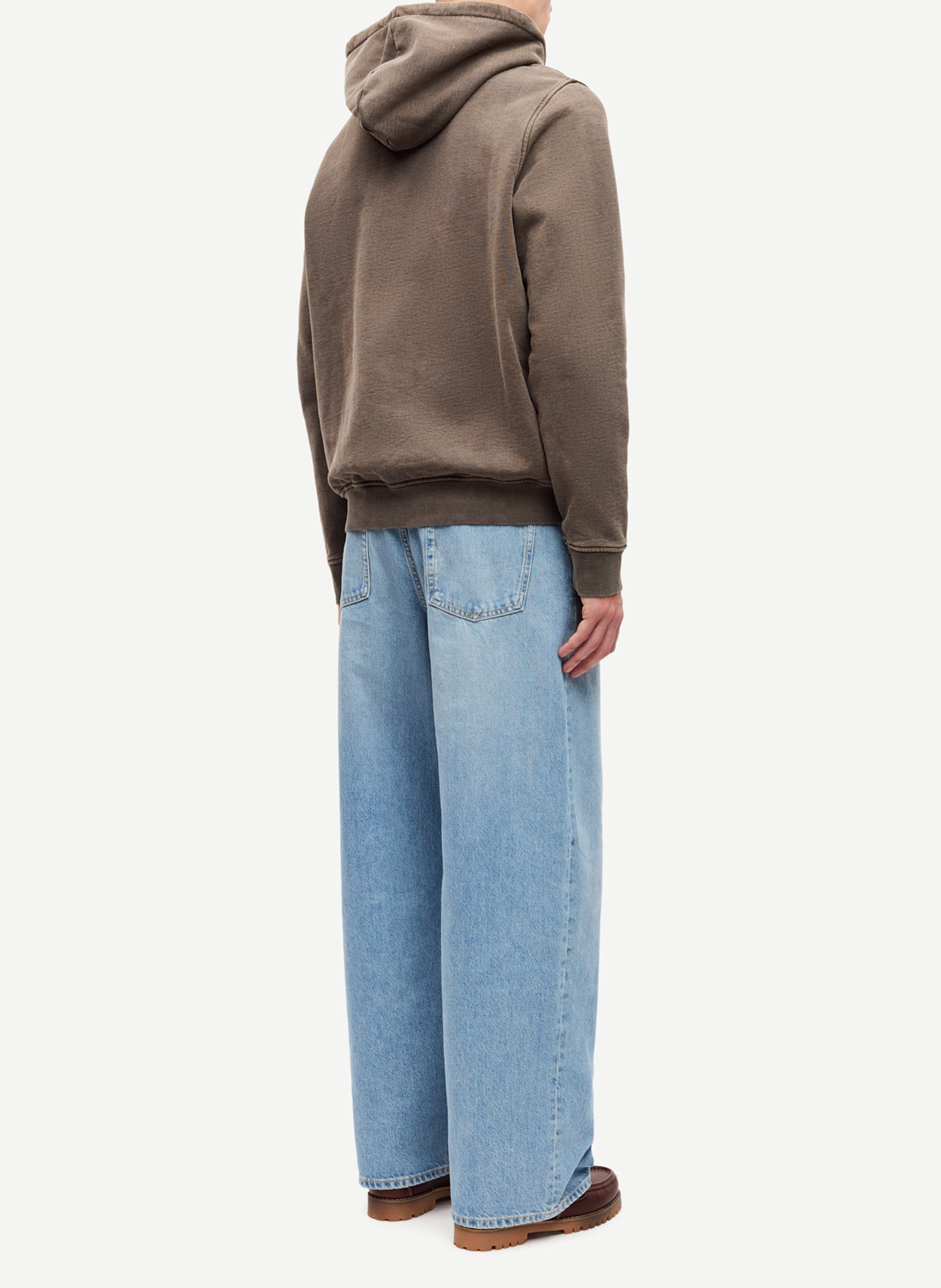 Sweat col rond en coton bio mélangé SAMSOE SAMSOE Marron