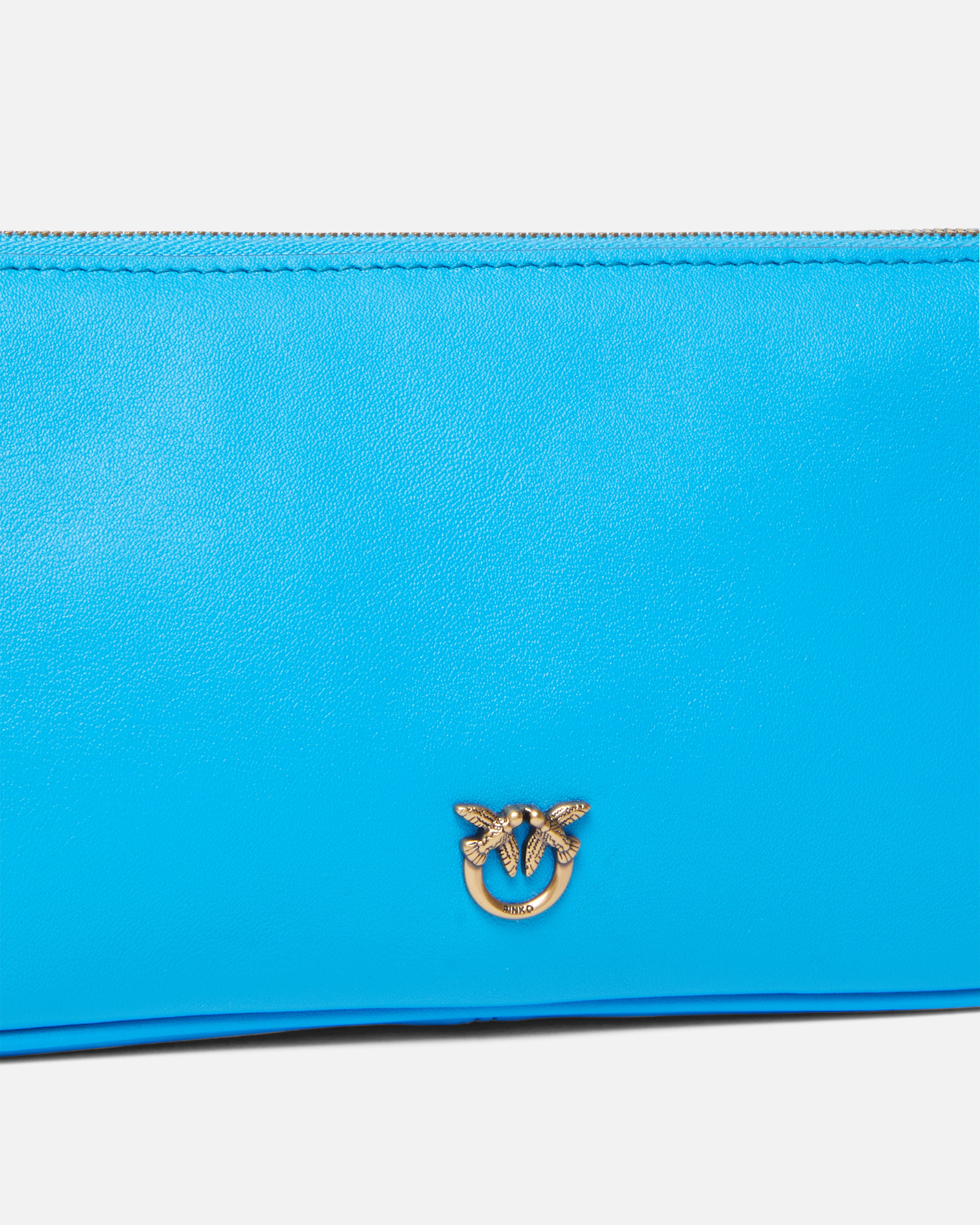 Mini leather half-moon baguette shoulder bag PINKO Multicolored