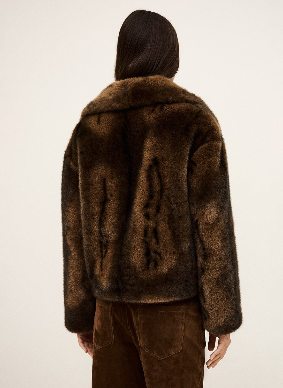 Jas van imitatiebont BA&SH Bruin