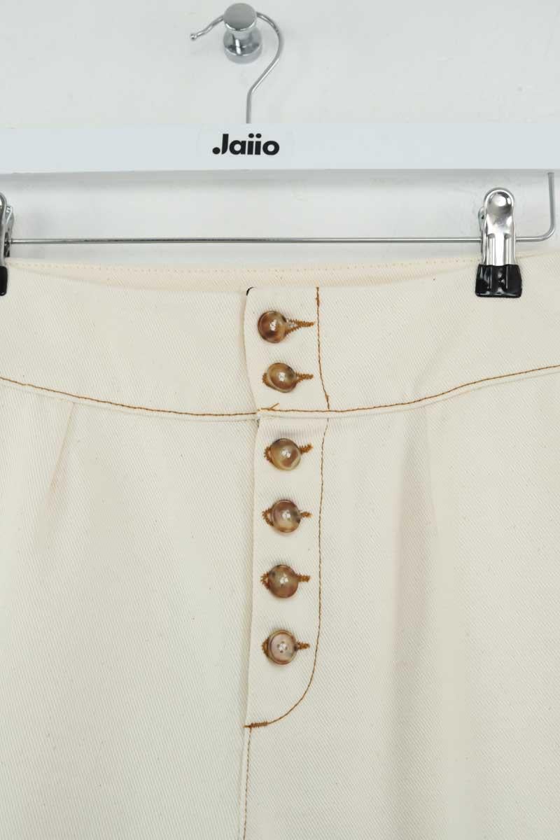 Straight cotton-blend pants SEZANE - Seconde main Beige