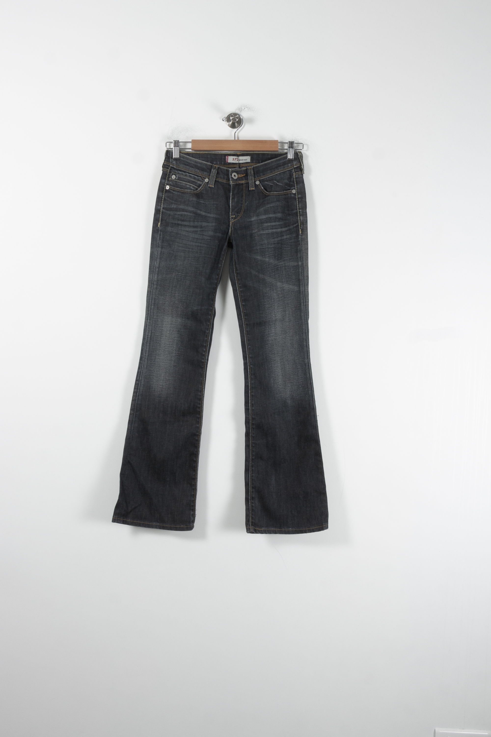 Cropped slim jeans with studs LEVI'S - Seconde main Grey