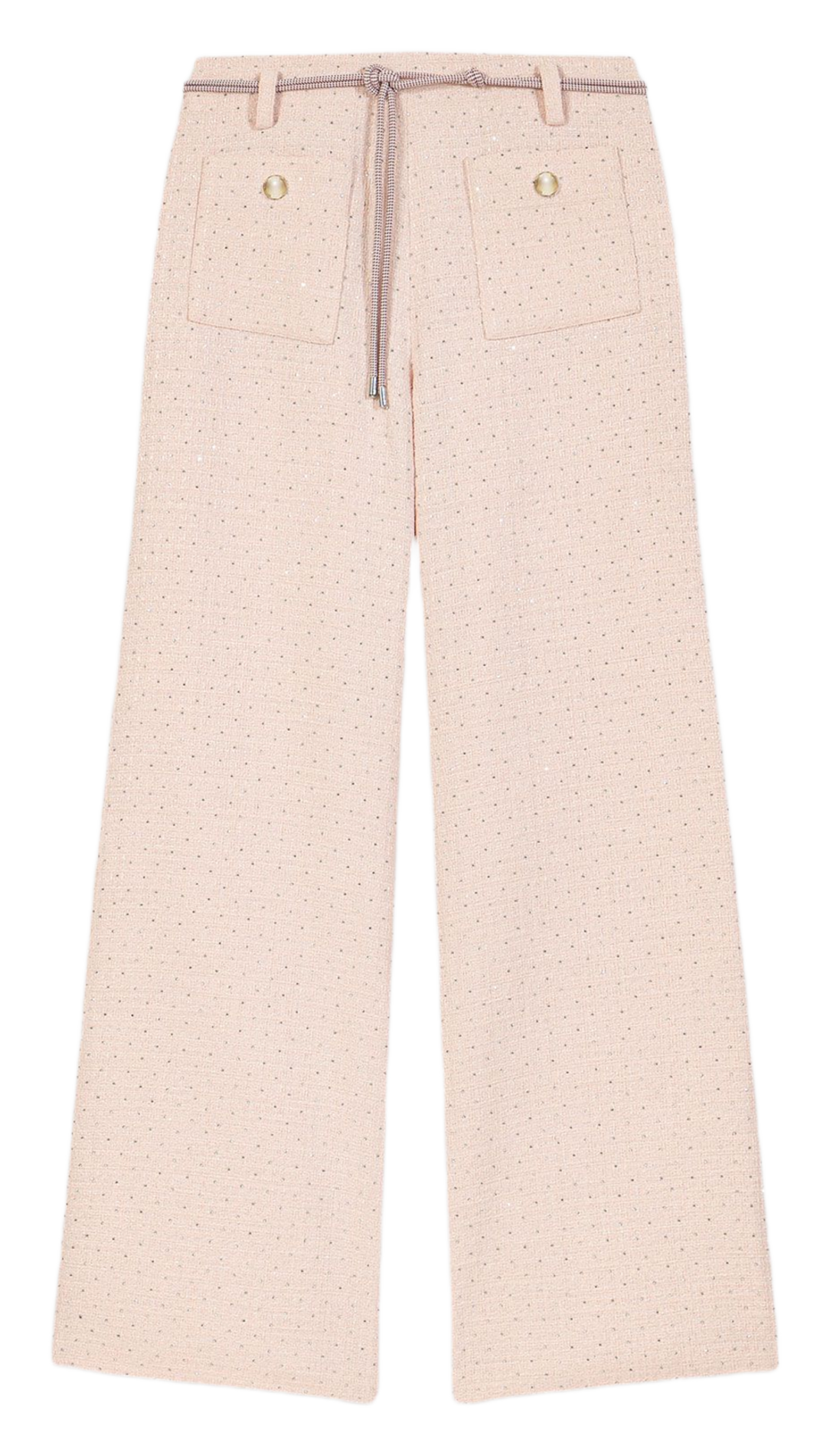 Flared sequin pants MAJE Pink