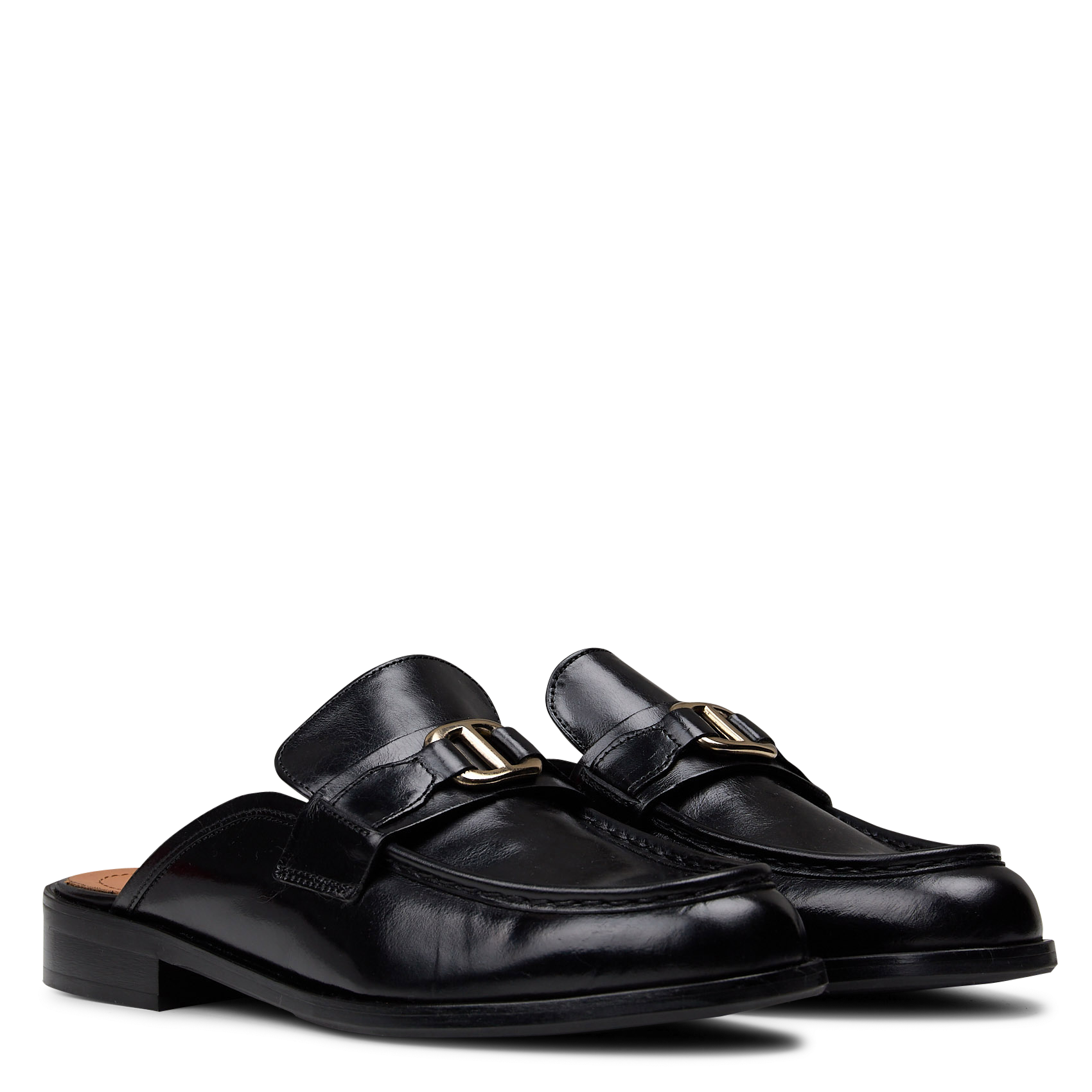 Open mocassins in smooth leather BILLI BI Zwart