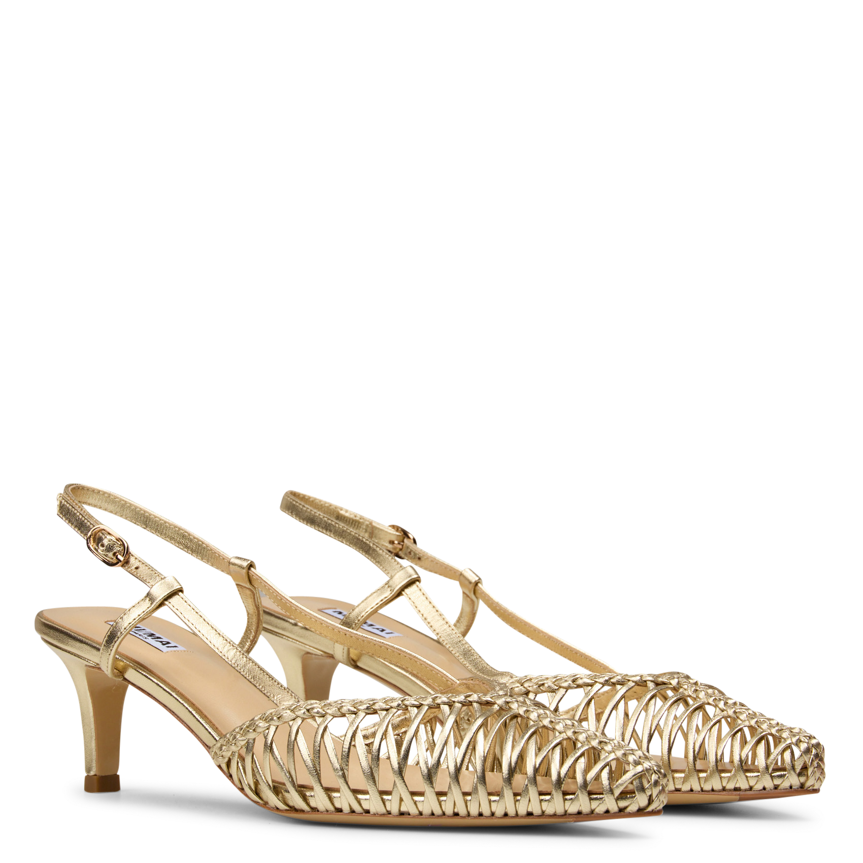 Hoge sandalen van leer MI/MAI Goudkleurig