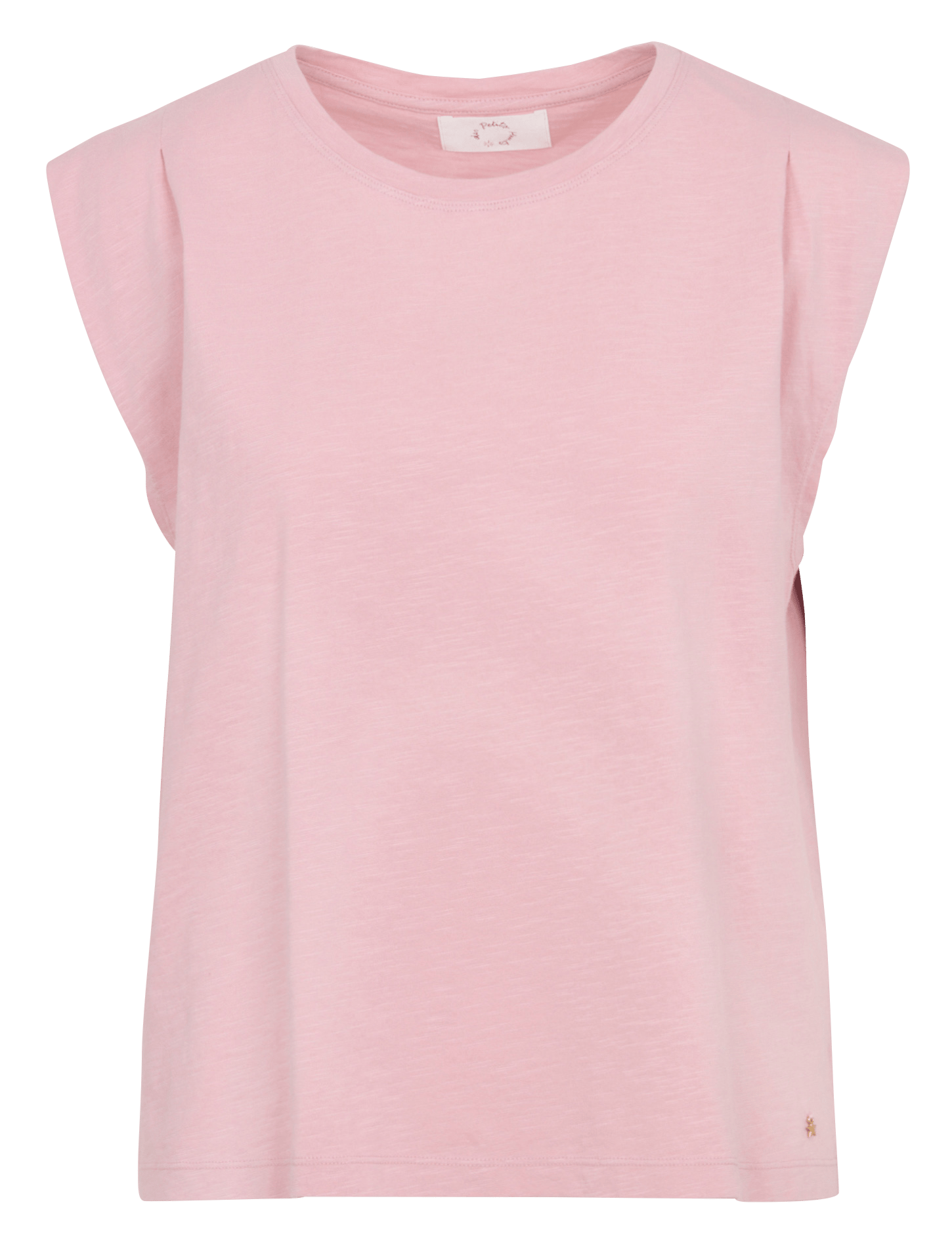 Wijdvallend mouwloos T-shirt van katoen DES PETITS HAUTS Roze