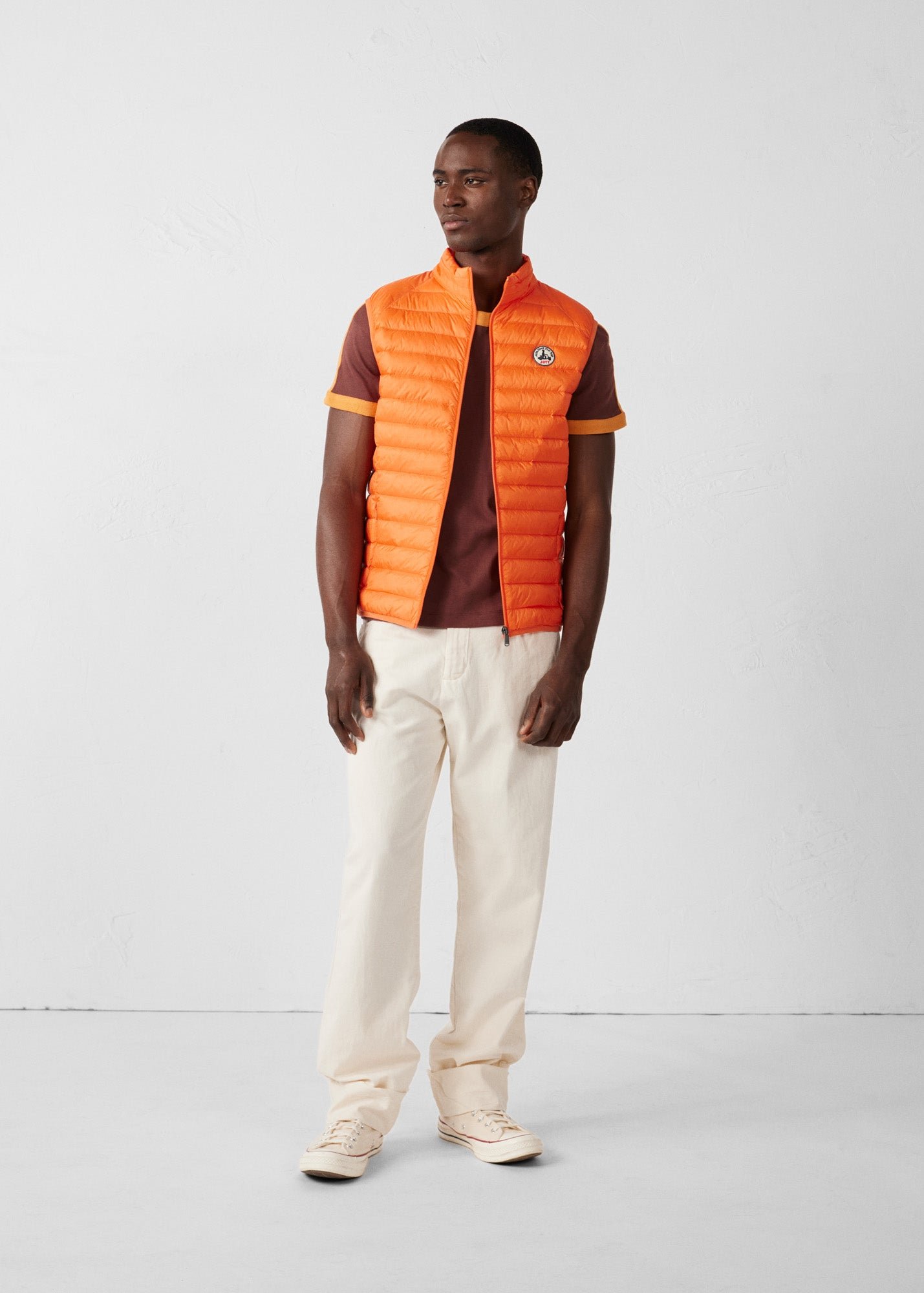 Sleeveless puffer jacket Tom JOTT Orange