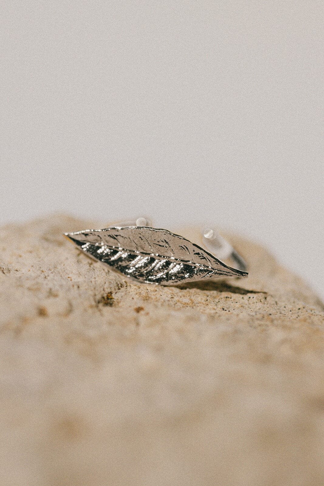 Silver-plated leaf ring MONSIEUR SIMONE Silver